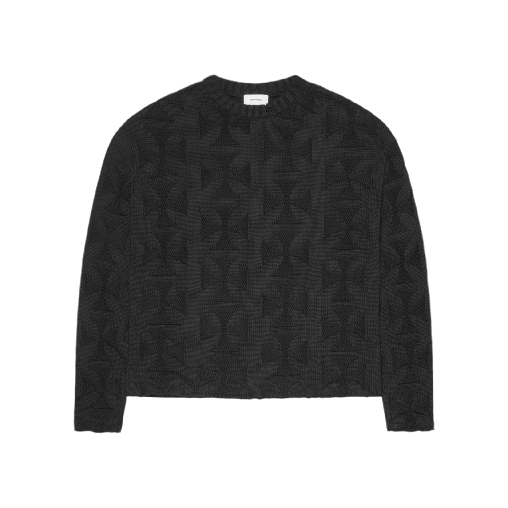 ASK YURSELF RAW MONO CROSS KNIT