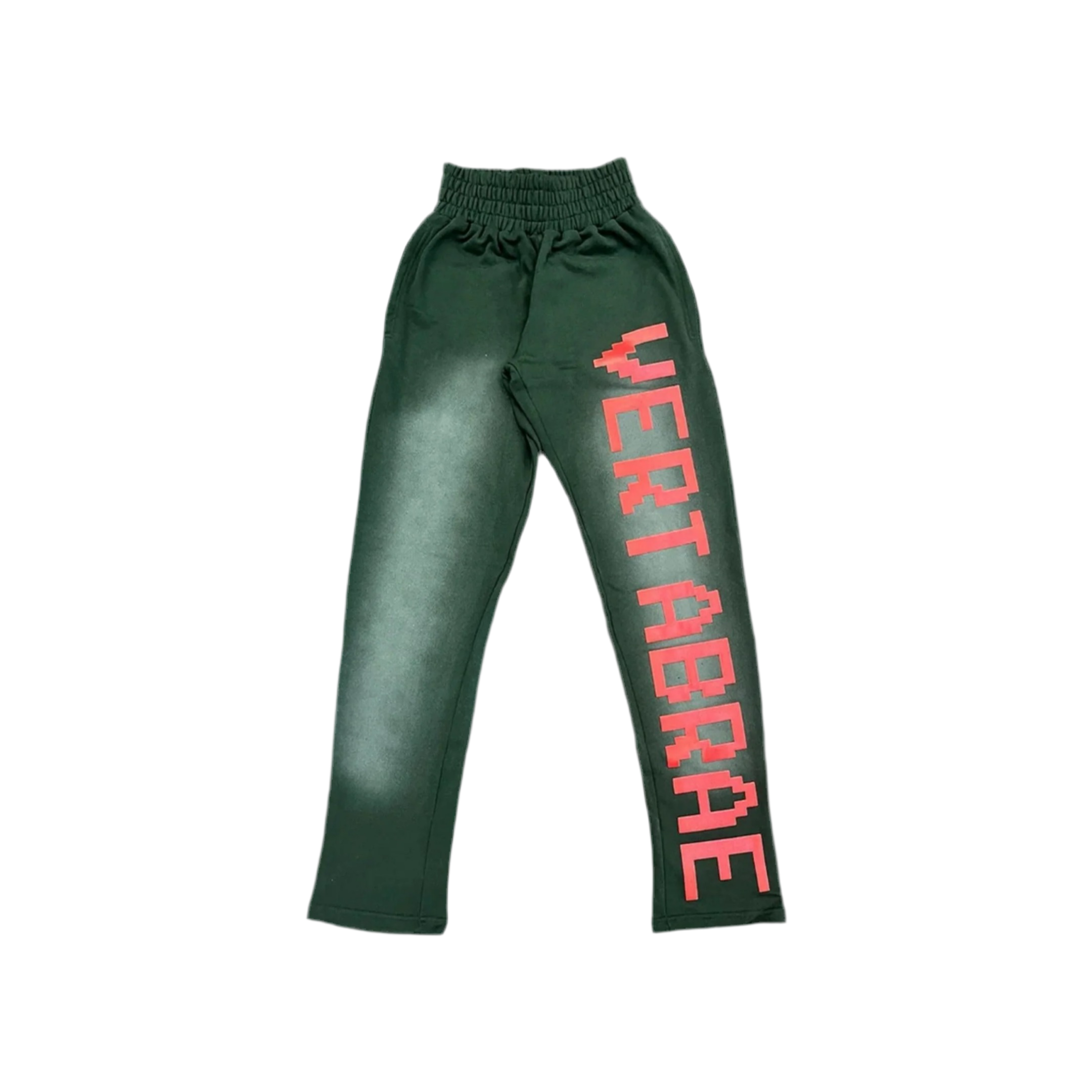 VERTABRAE WIDE LEG SWEATPANTS WASHED GREEN RED