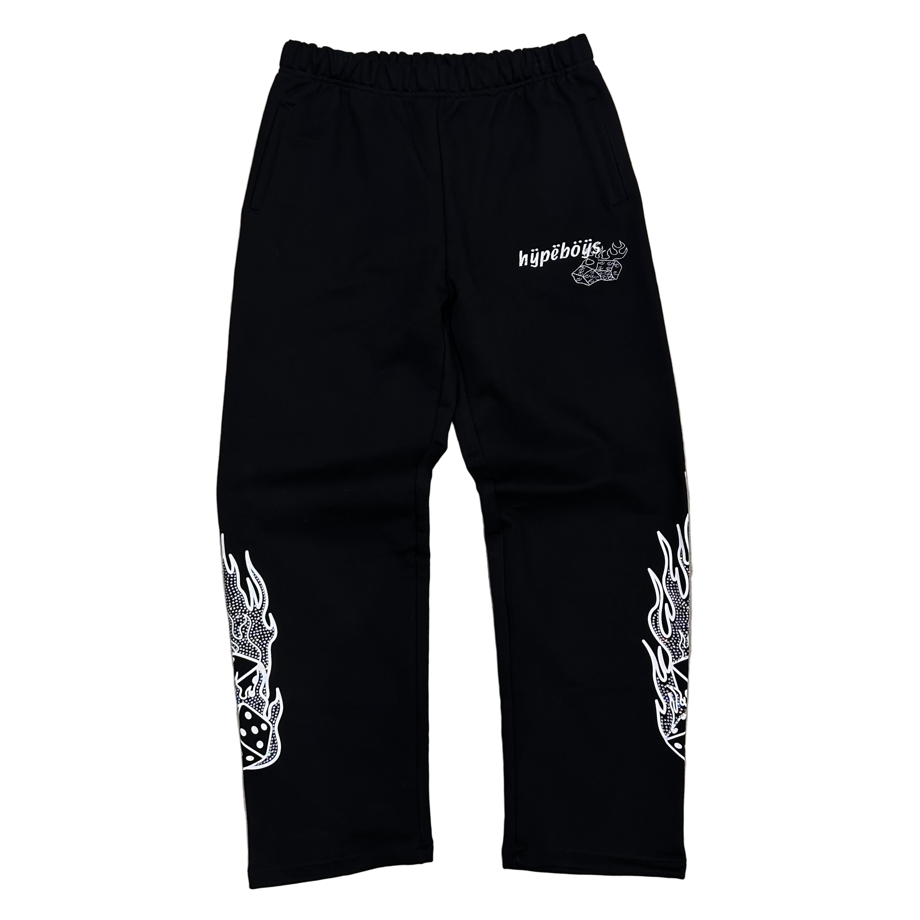 HYPEBOYS DICE SWEATPANTS IN BLACK