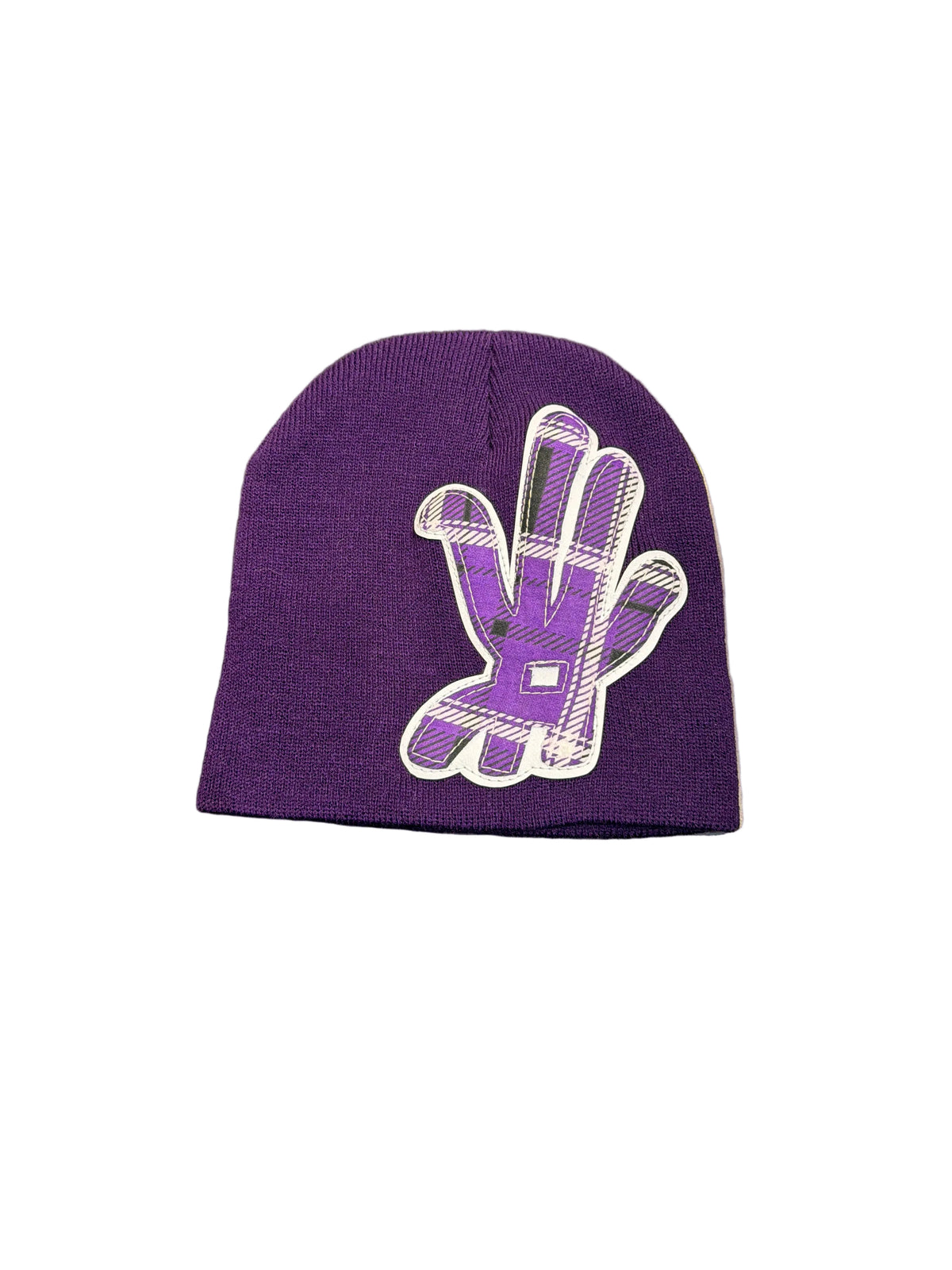 YKWYK Purple Flannel Beanie