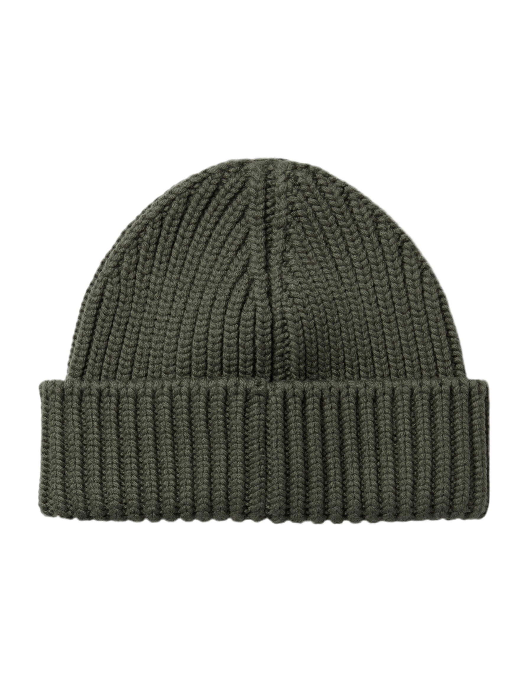 MONCLER LOGO BEANIE OLIVE
