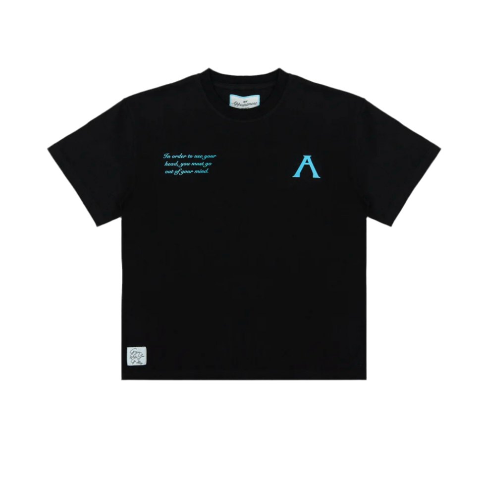 BY APPOINTMENT ONLY SCUPLT TEE BLUE BLACK