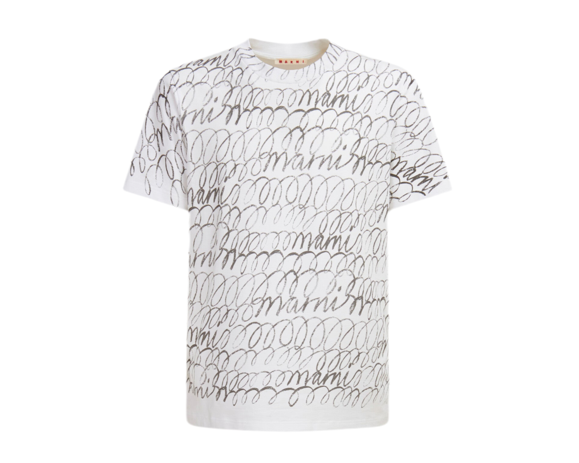 Marni White Scribble Motif T-shirt
