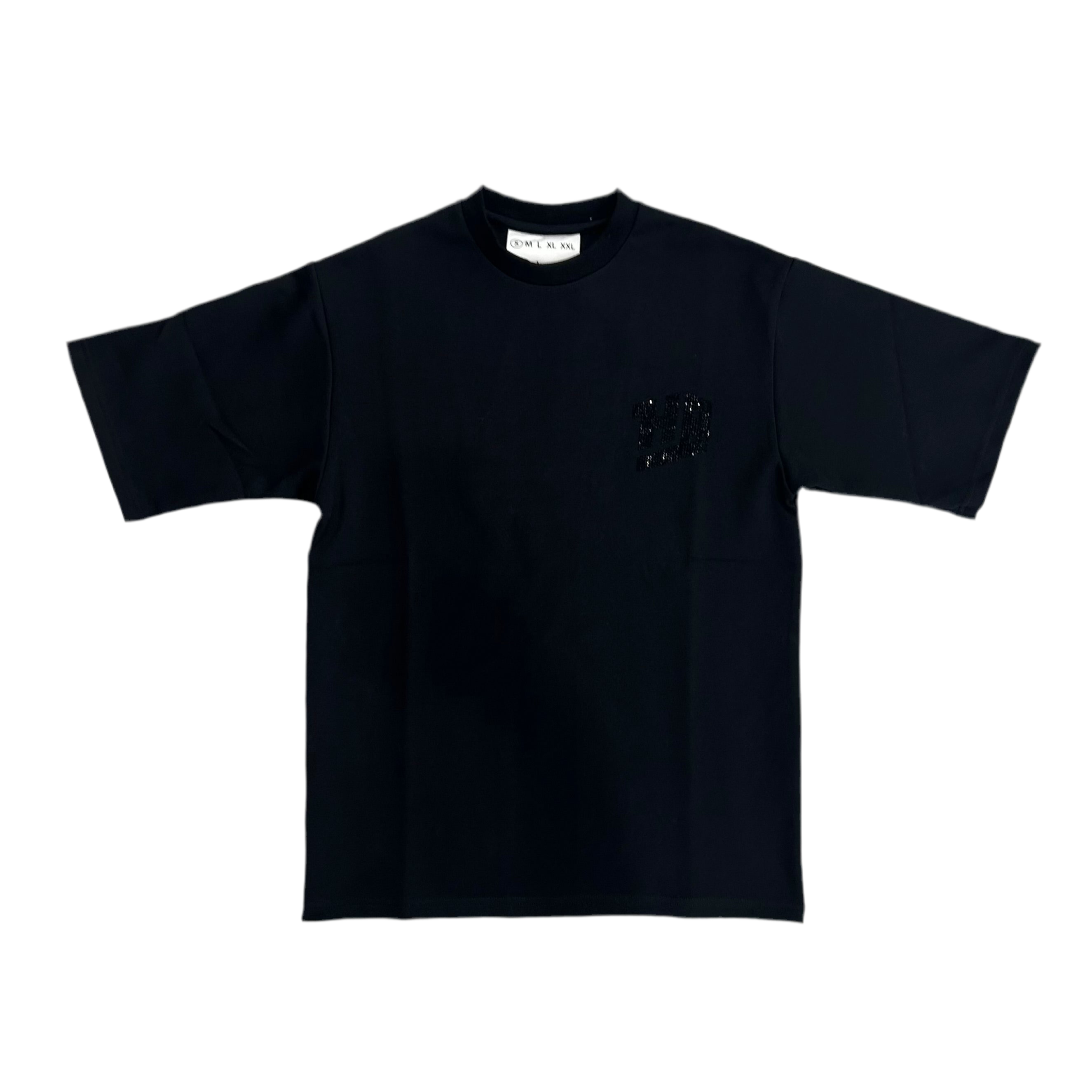 HYPEBOYS HEAVYWEIGHT BLING LOGO BLACK TEE