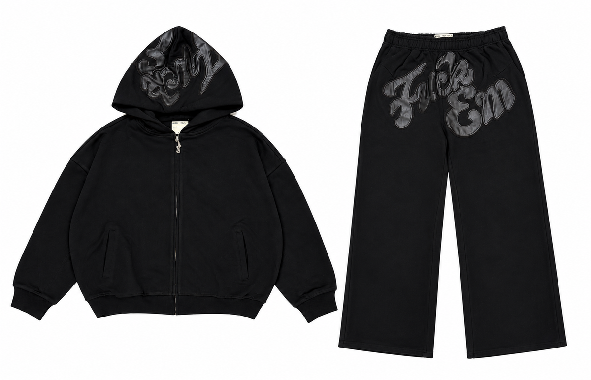 FUCK EM BLACK SWEATSET