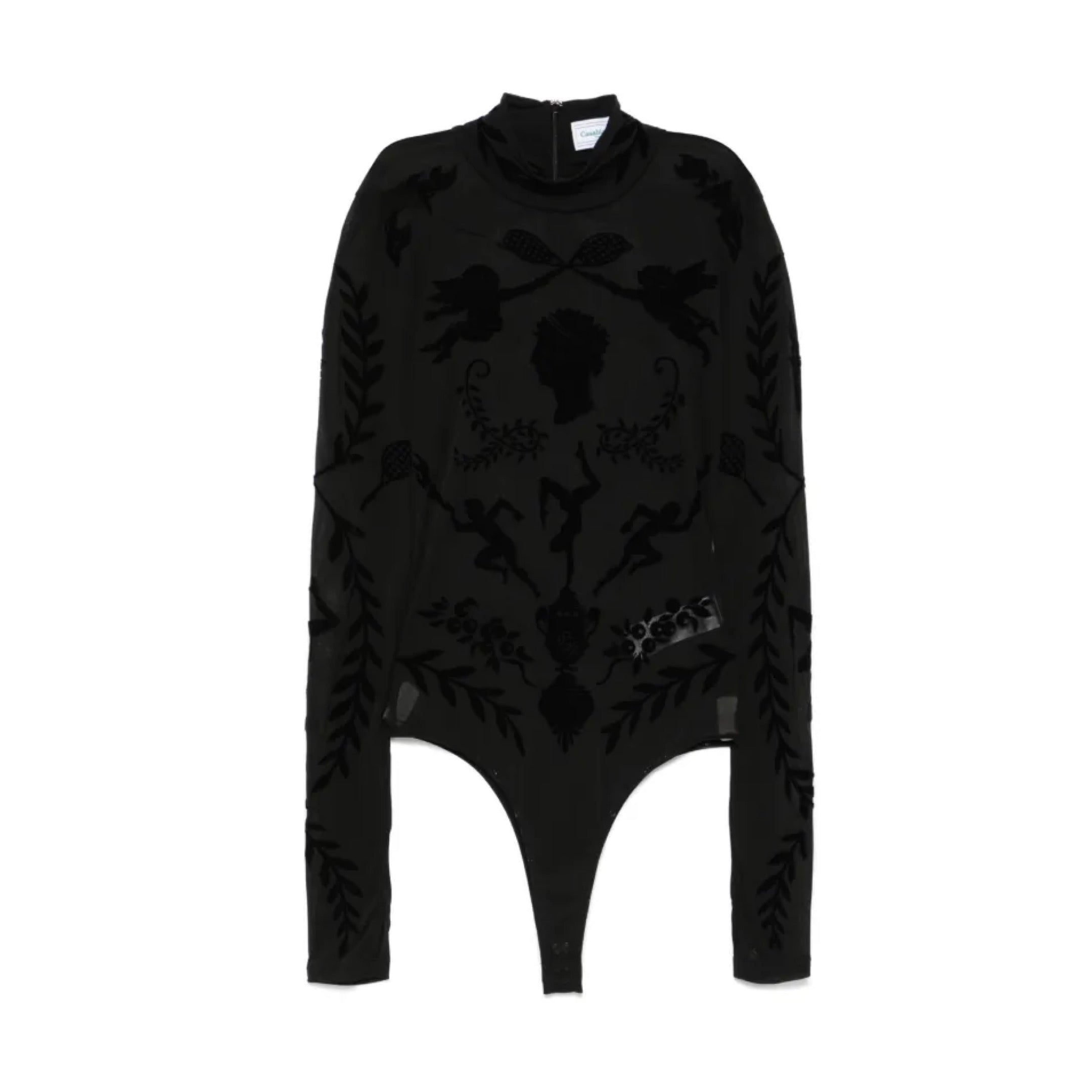 Casablanca devoré-effect bodysuit