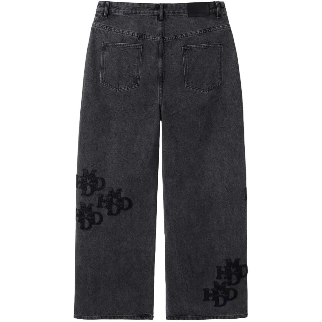 HMDD Black Patch Denim Pants