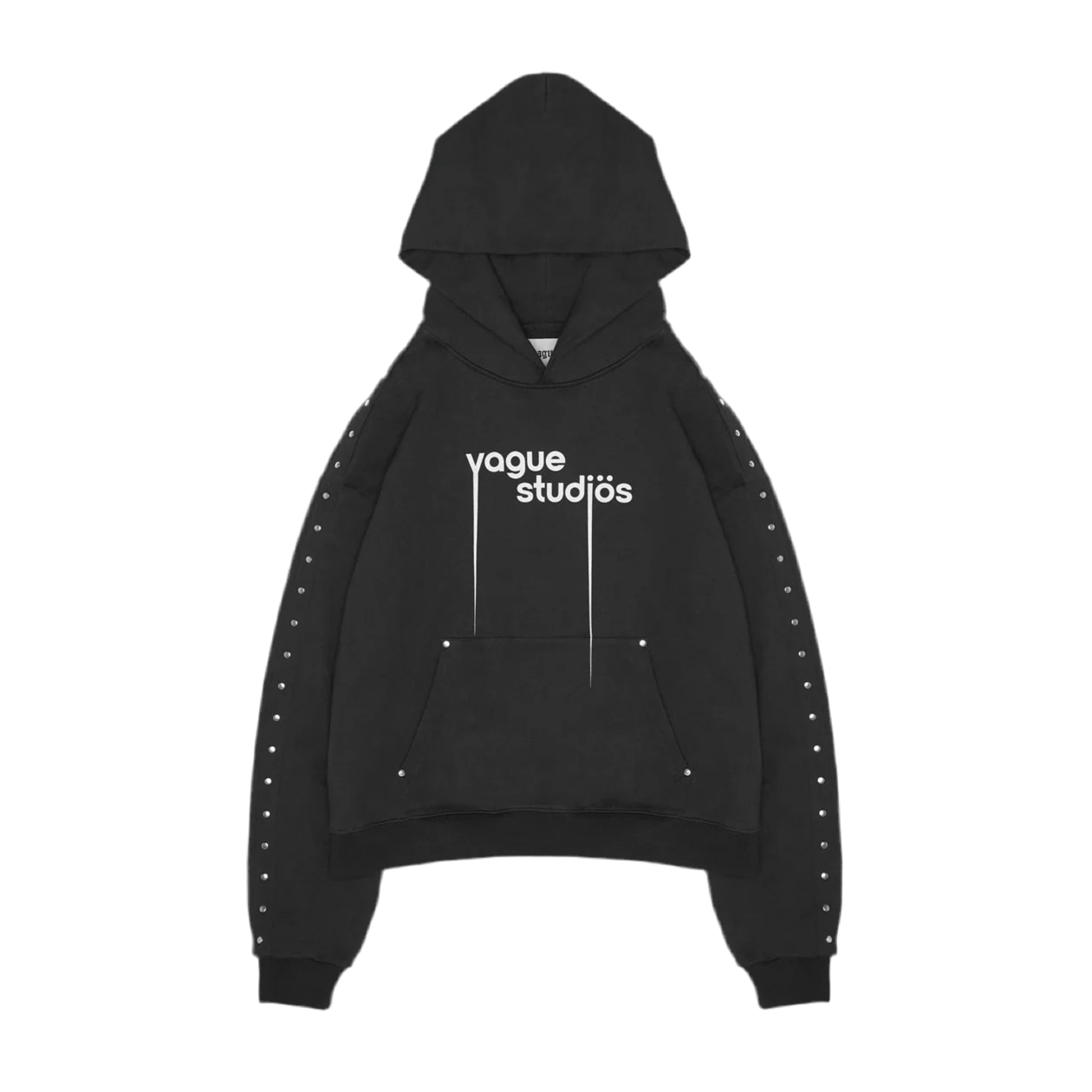 Vague Studios BORE STUDDED HOODIE BLACK