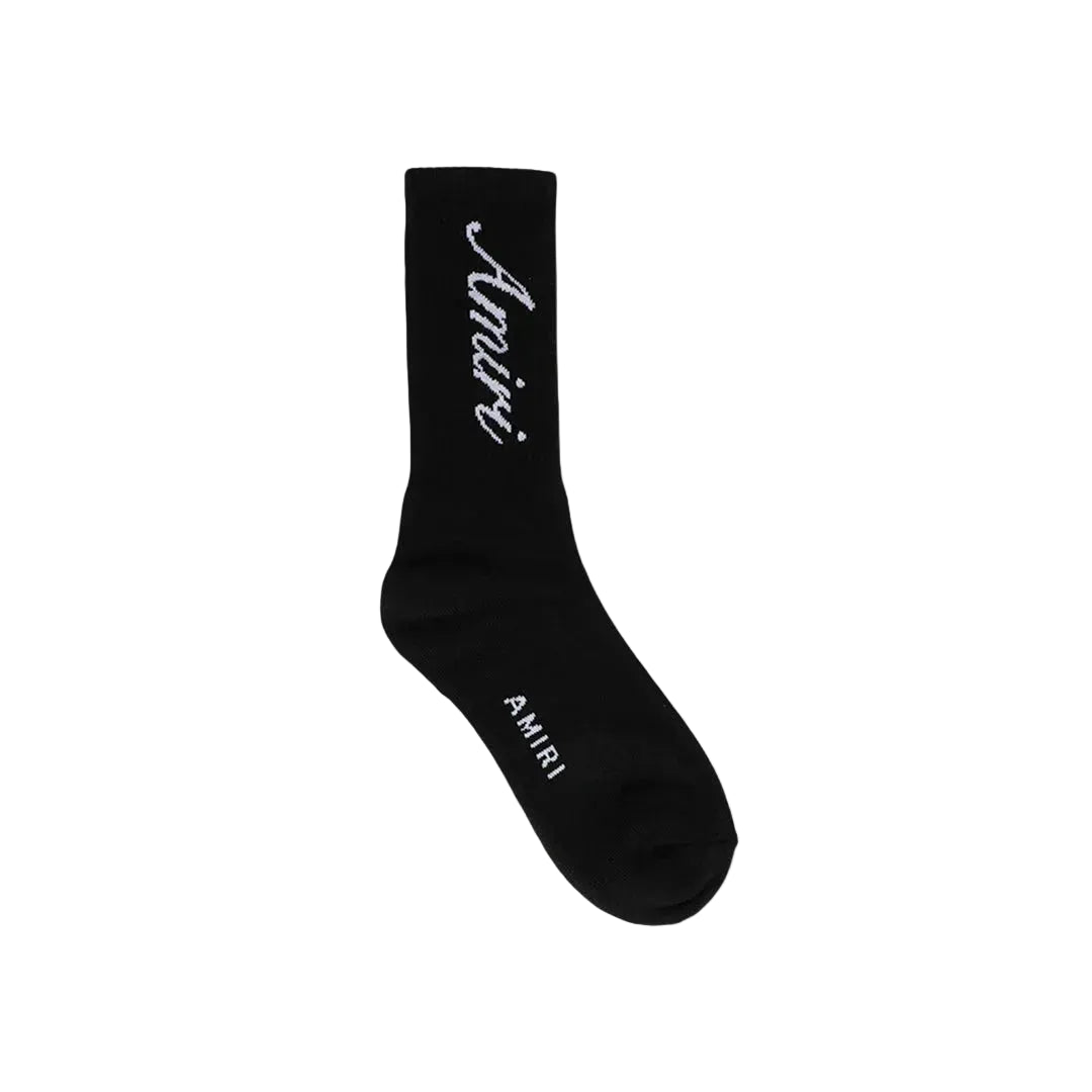 Amiri Script Tube Sock Black