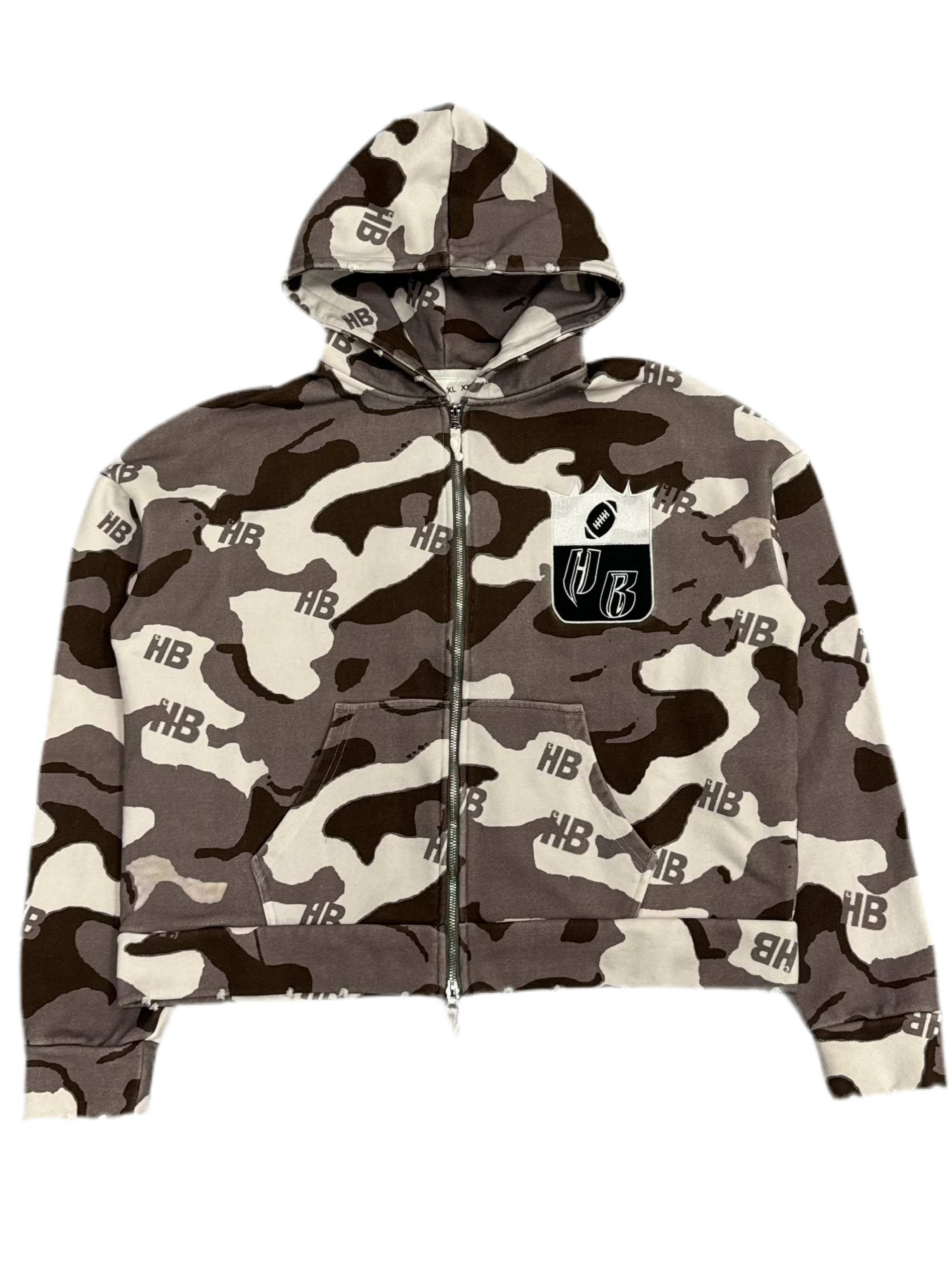 HYPEBOYS LEAGUE CAMO HOODIE (WHITE)