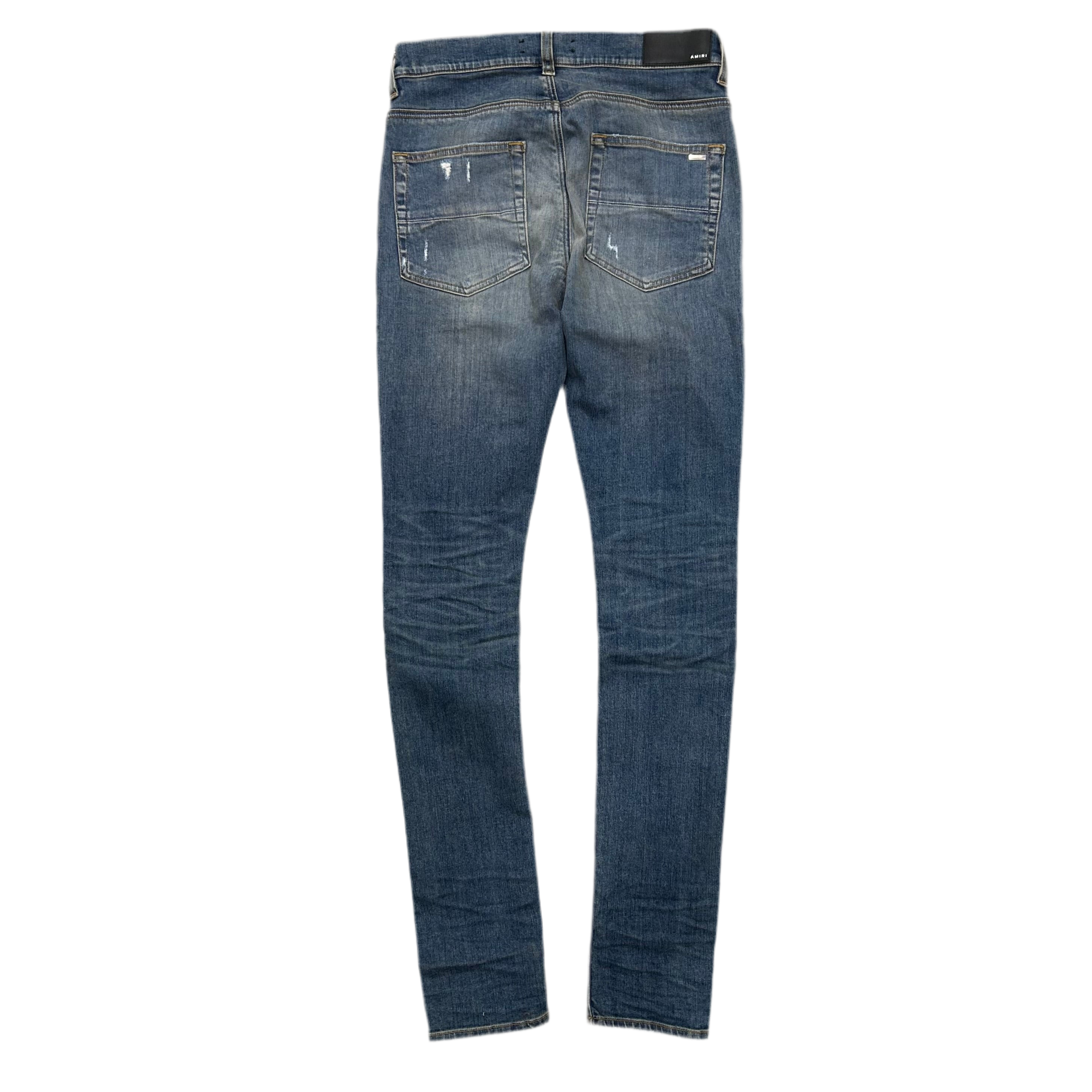 Tie Dye Amiri Clothing Amiri Art Patch Jeans Blue AMIRI BANDANA