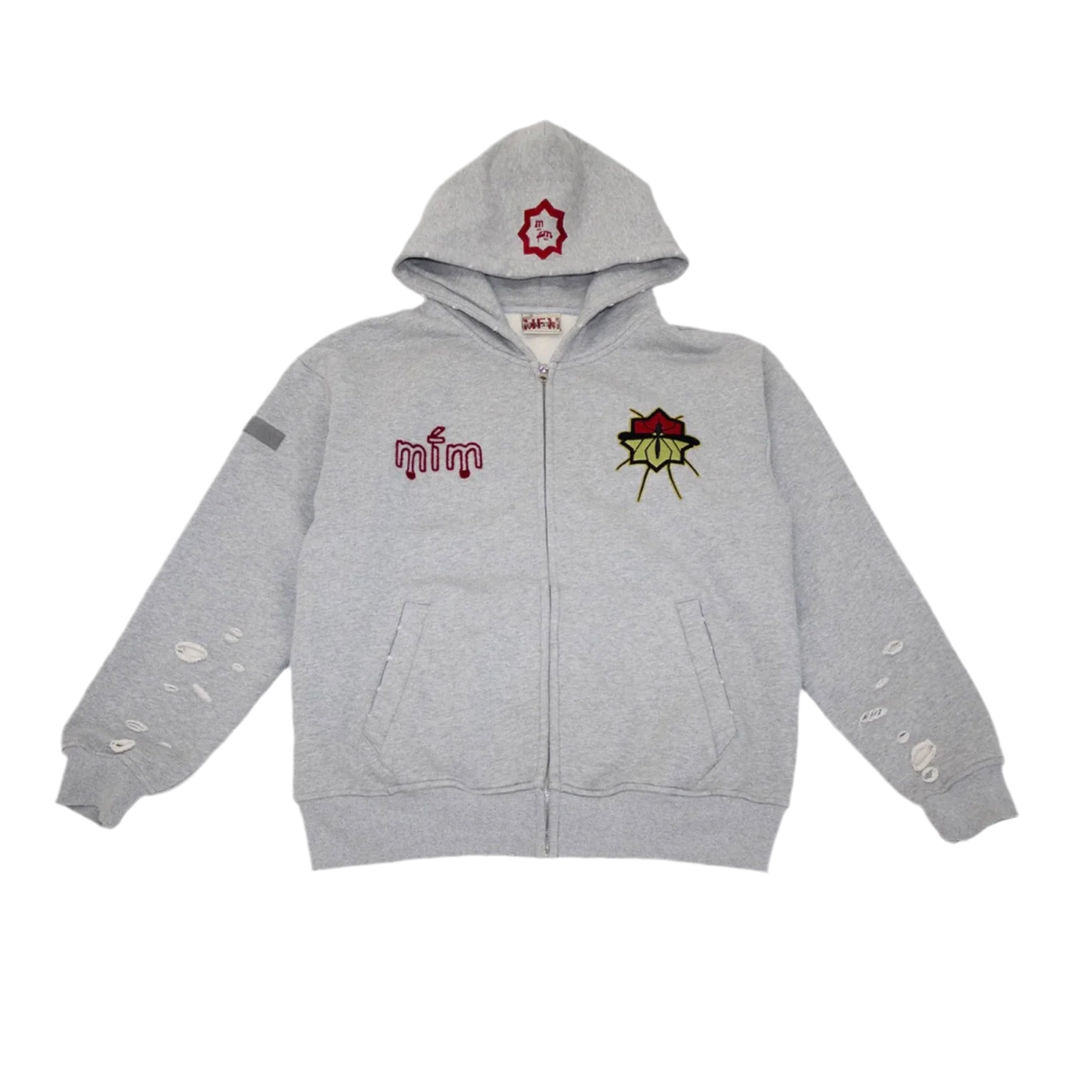 MURD333R.FM Special Ops Zip Up Sweatshirt Grey Multi