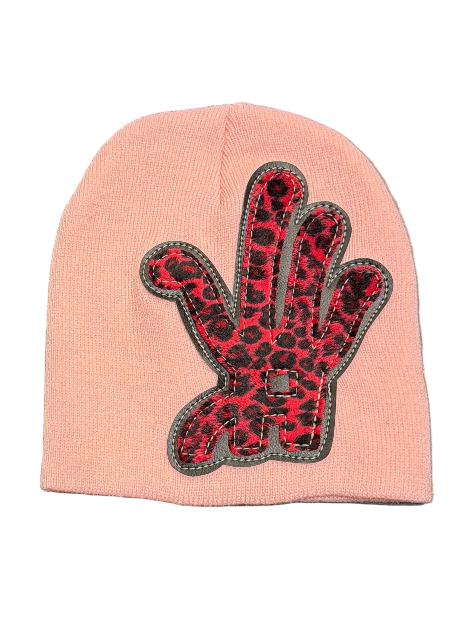YKWYK CHEETAH BEANIE PINK