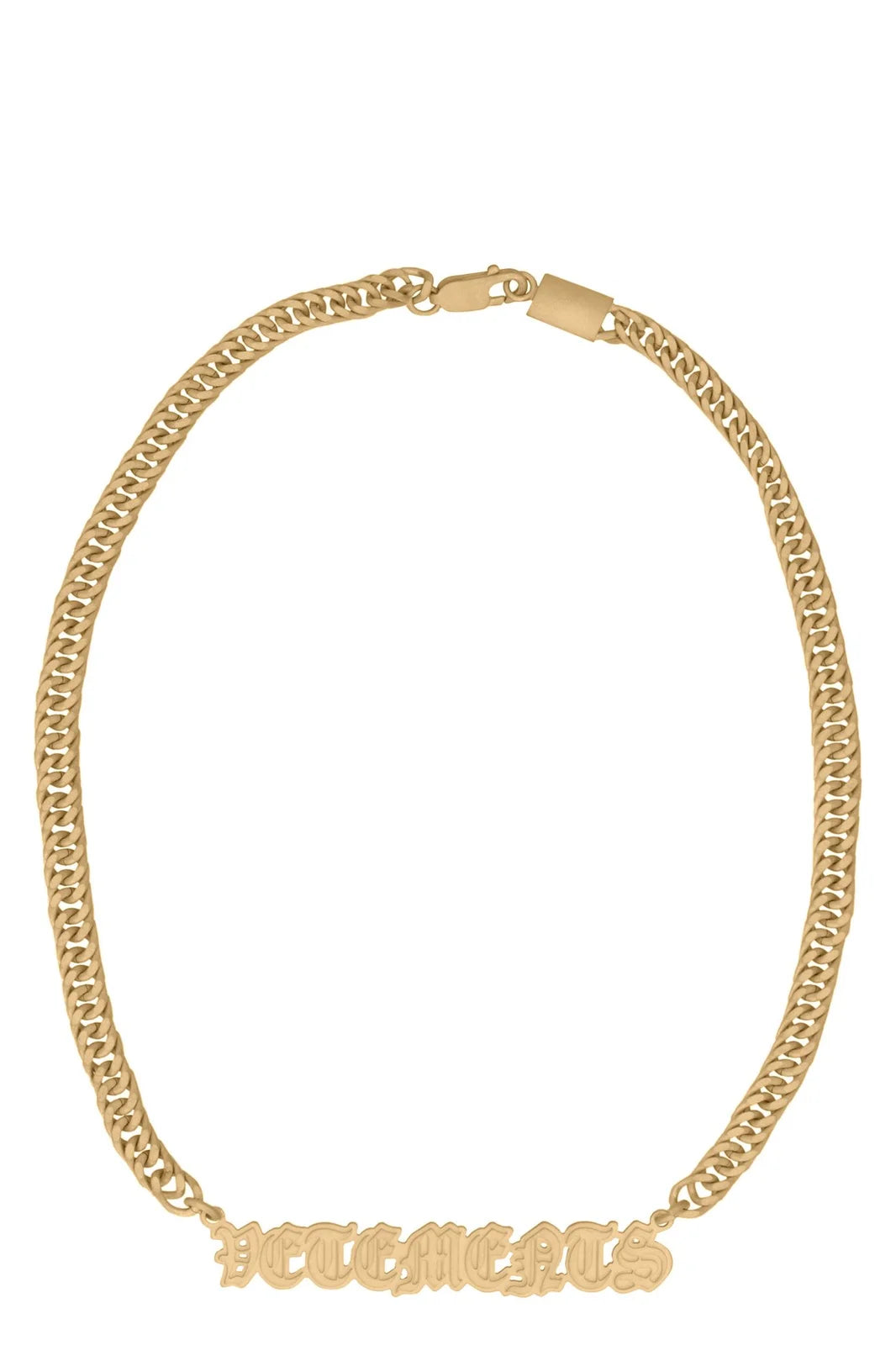 Vetements Gothic Logo Pendant Necklace