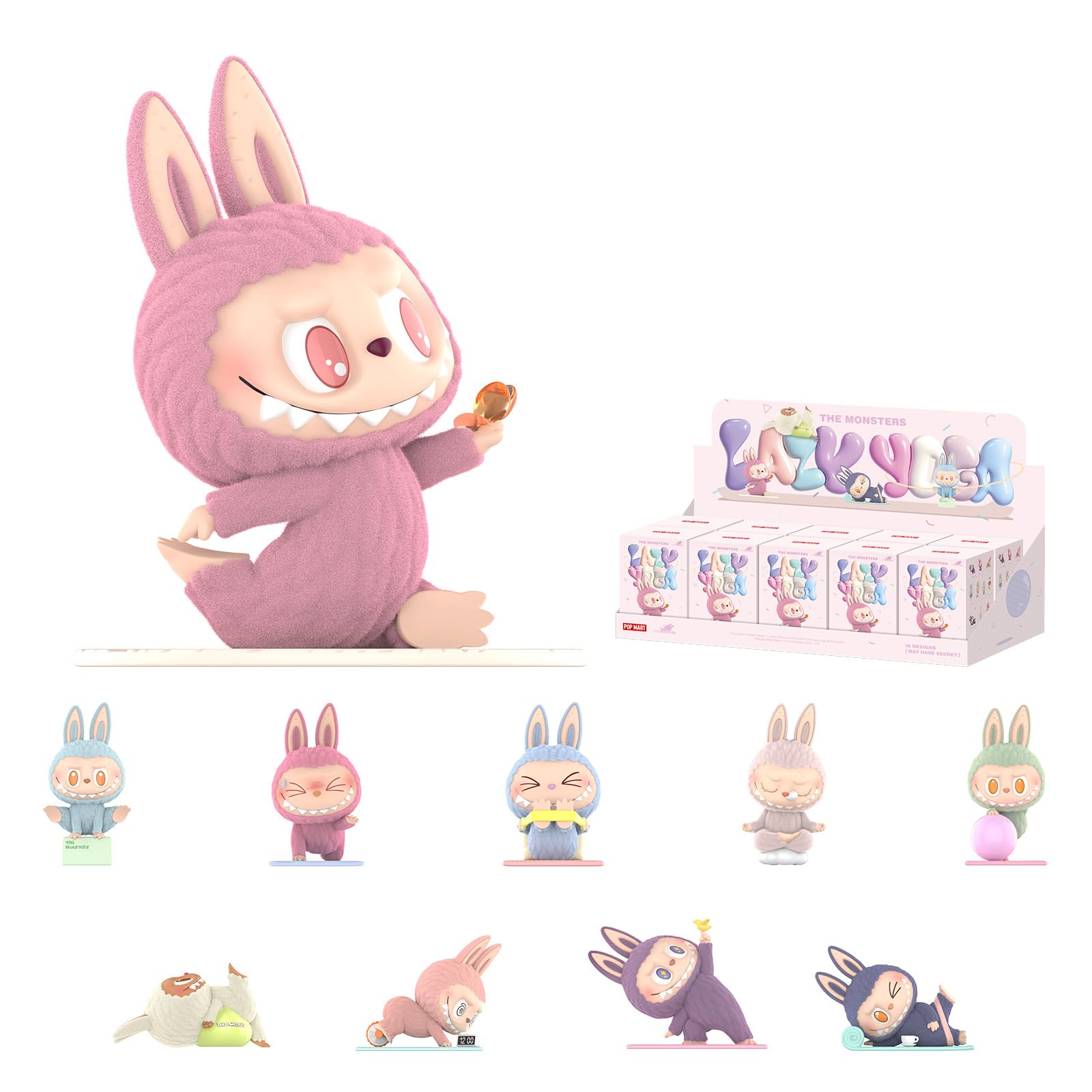 Pop Mart| Labubu The Monsters Lazy Yoga Series Figures Single Blind Box