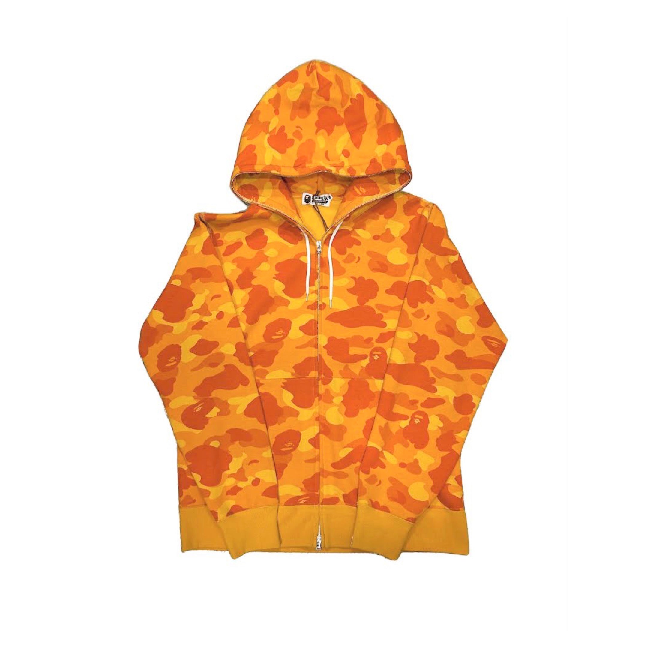 BAPE ORANGE 2004 CAMO FULL ZIP HOODIE