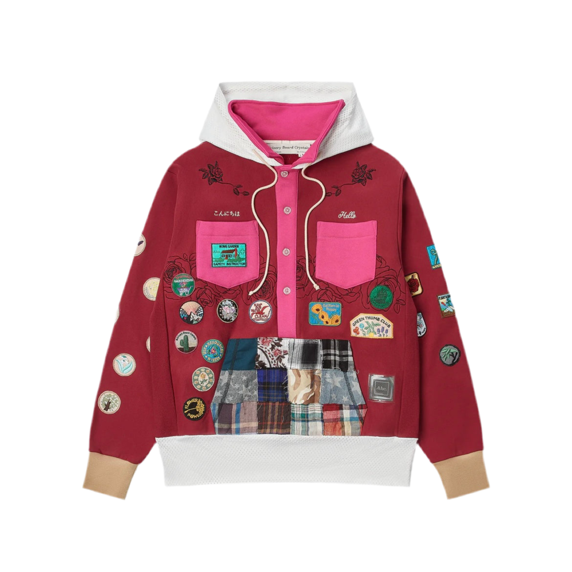 Abc. ROSE PATCH GARDENER HOODED SWEATSHIRT