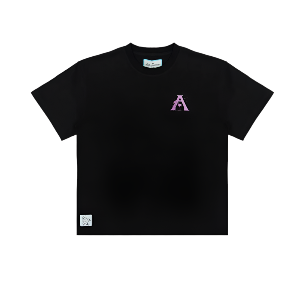 BY APPOINTMENT ONLY OASIS TEE PINK BLACK