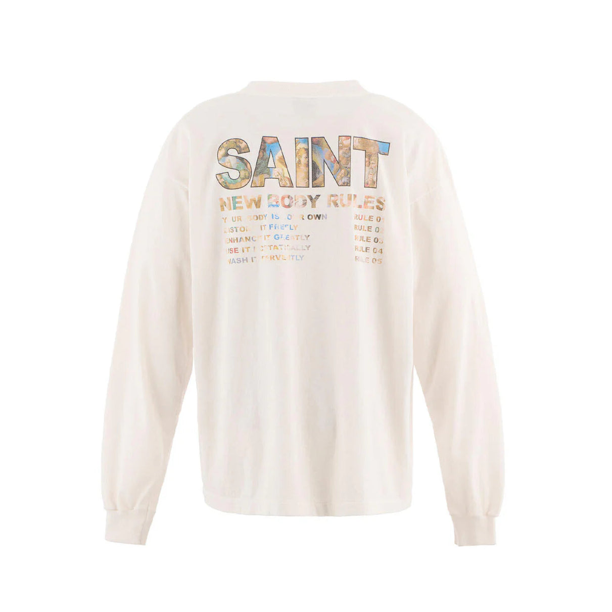 St Michael LS TEE NEW BODY RULES WHITE