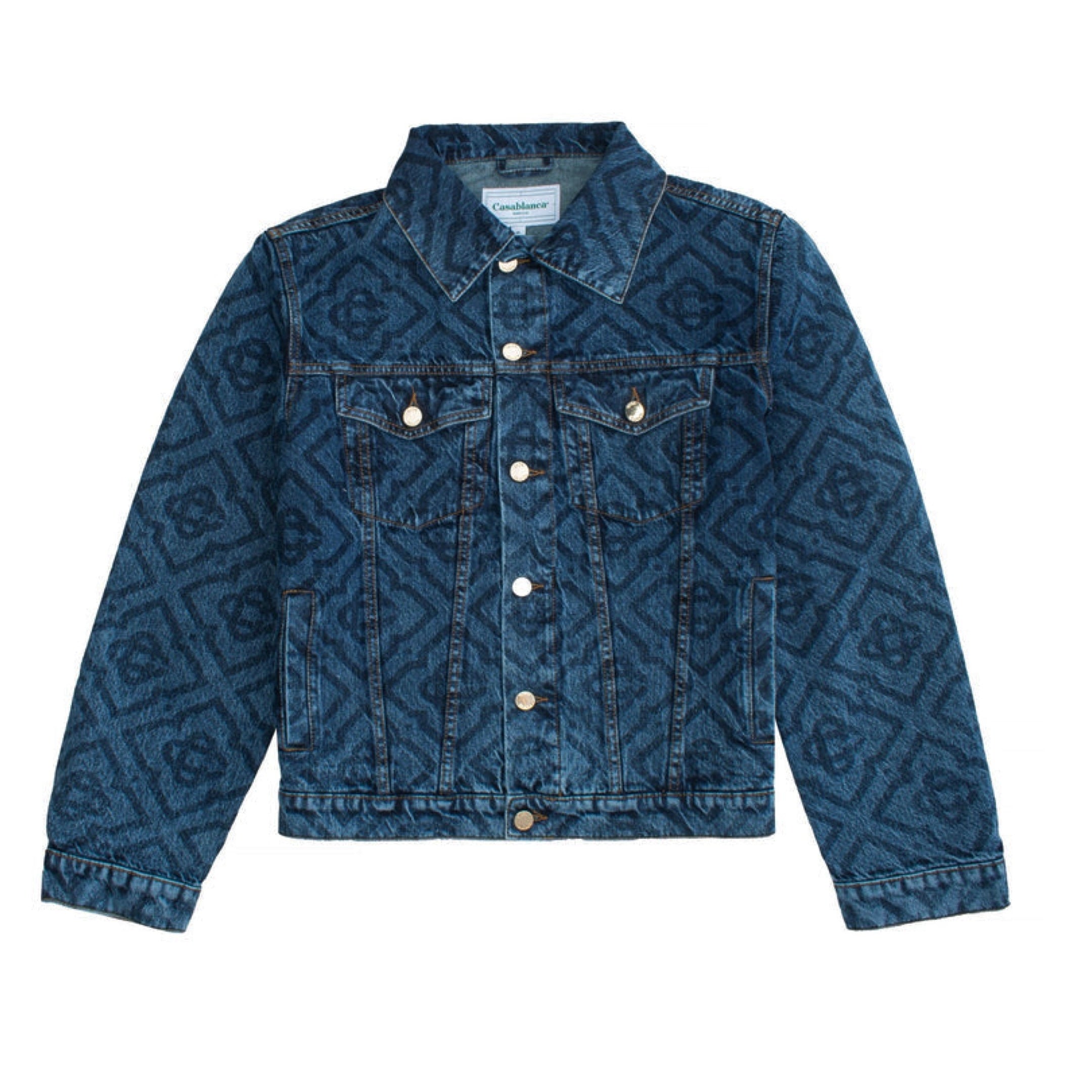 CASABLANCA DARK VINTAGE MONOGRAM DENIM JACKET