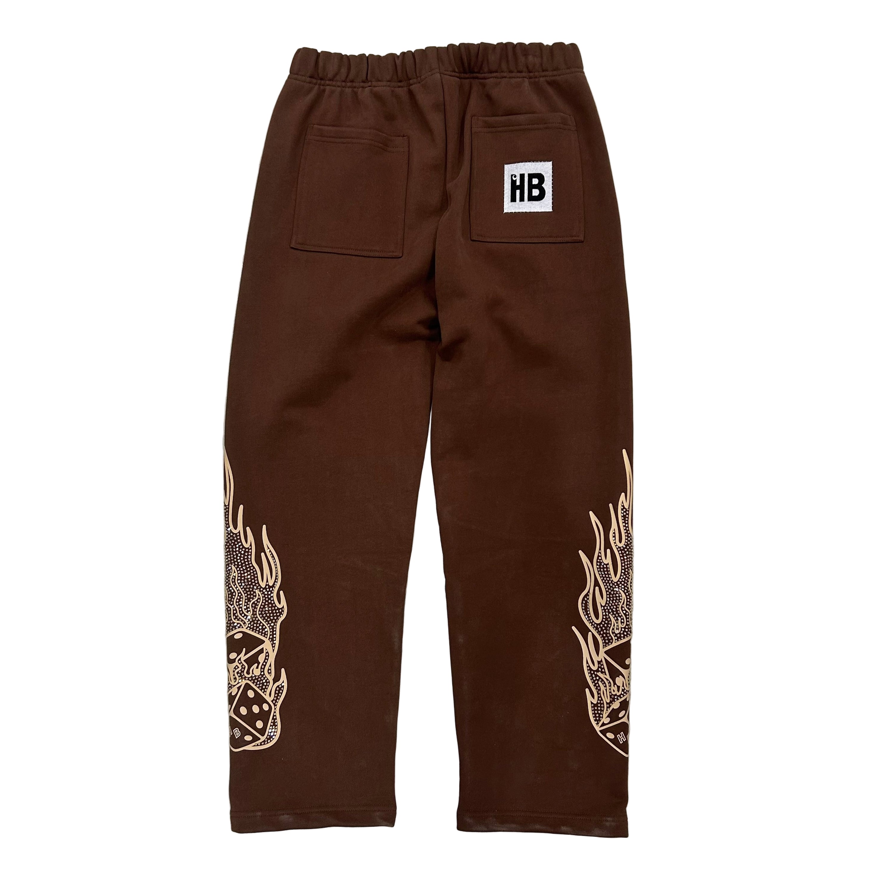 HYPEBOYS DICE SWEATPANTS IN BROWN