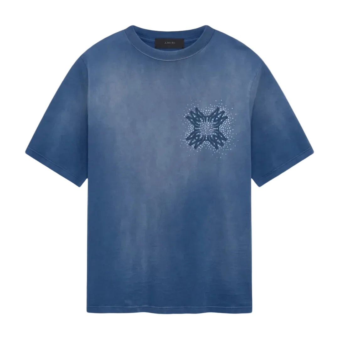 AMIRI MA Quad Crystal Tee Navy