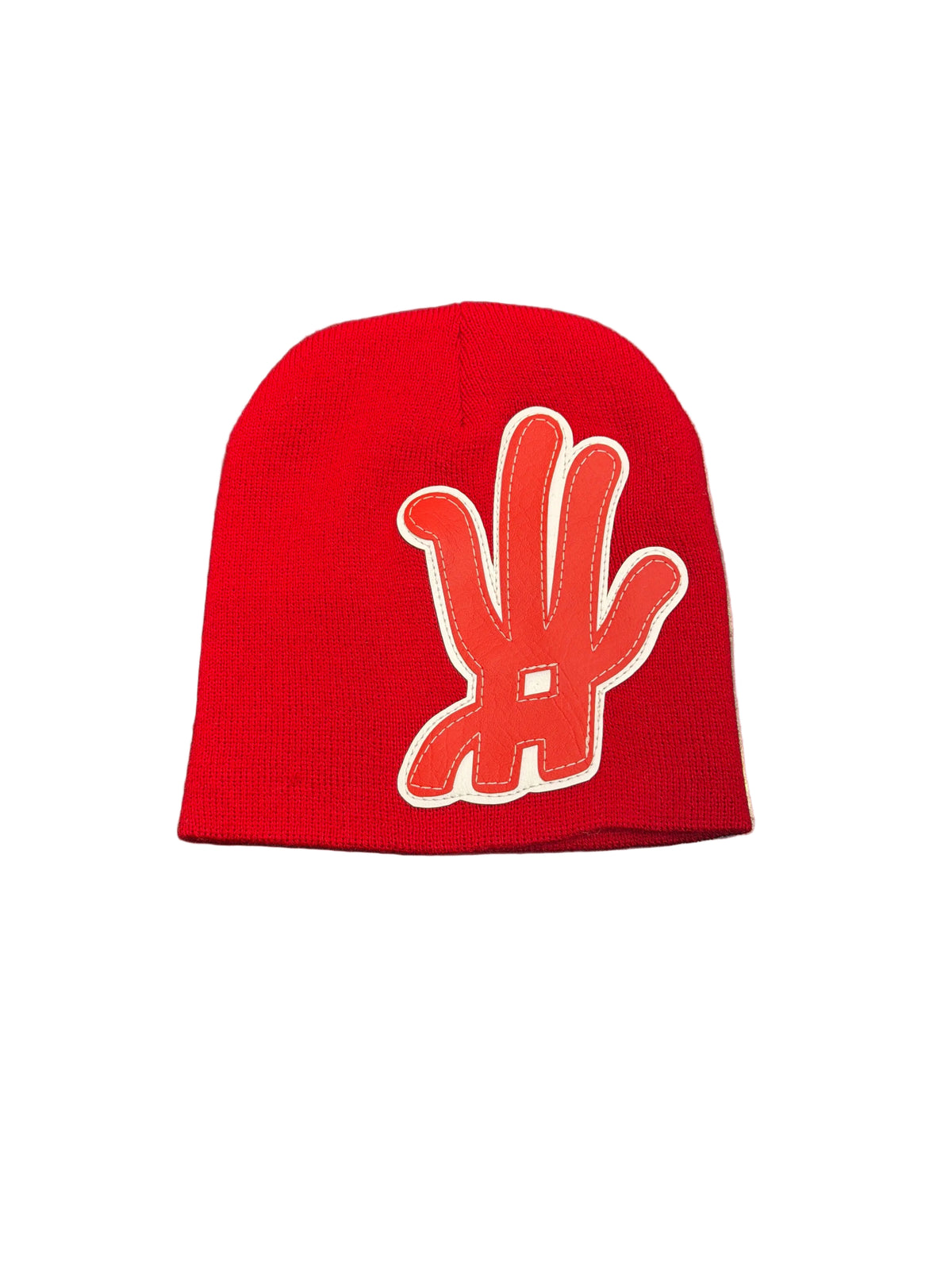 YKWYK RED WHITE BEANIE