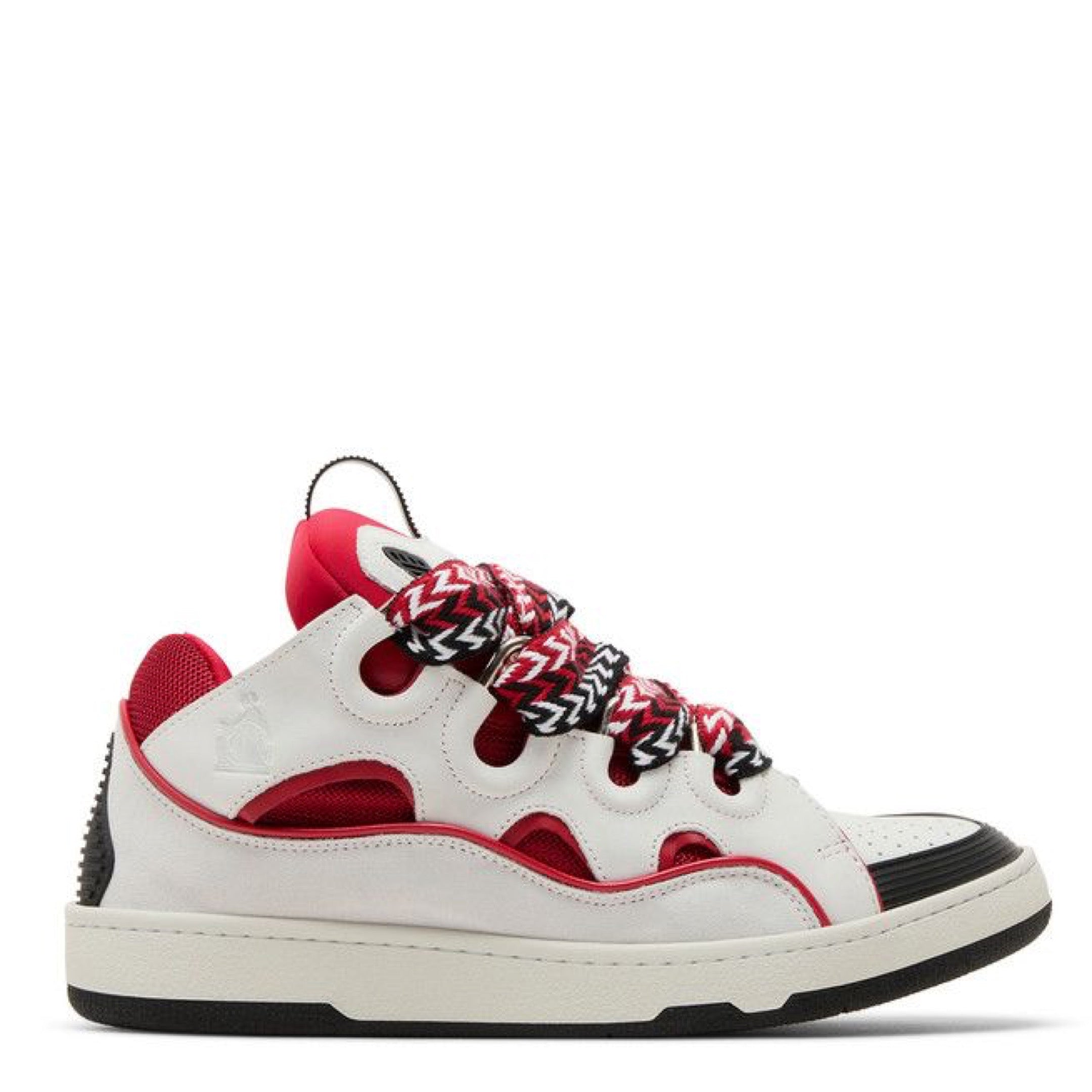 LANVIN CURB SNEAKER RED WHTIE & BLACK