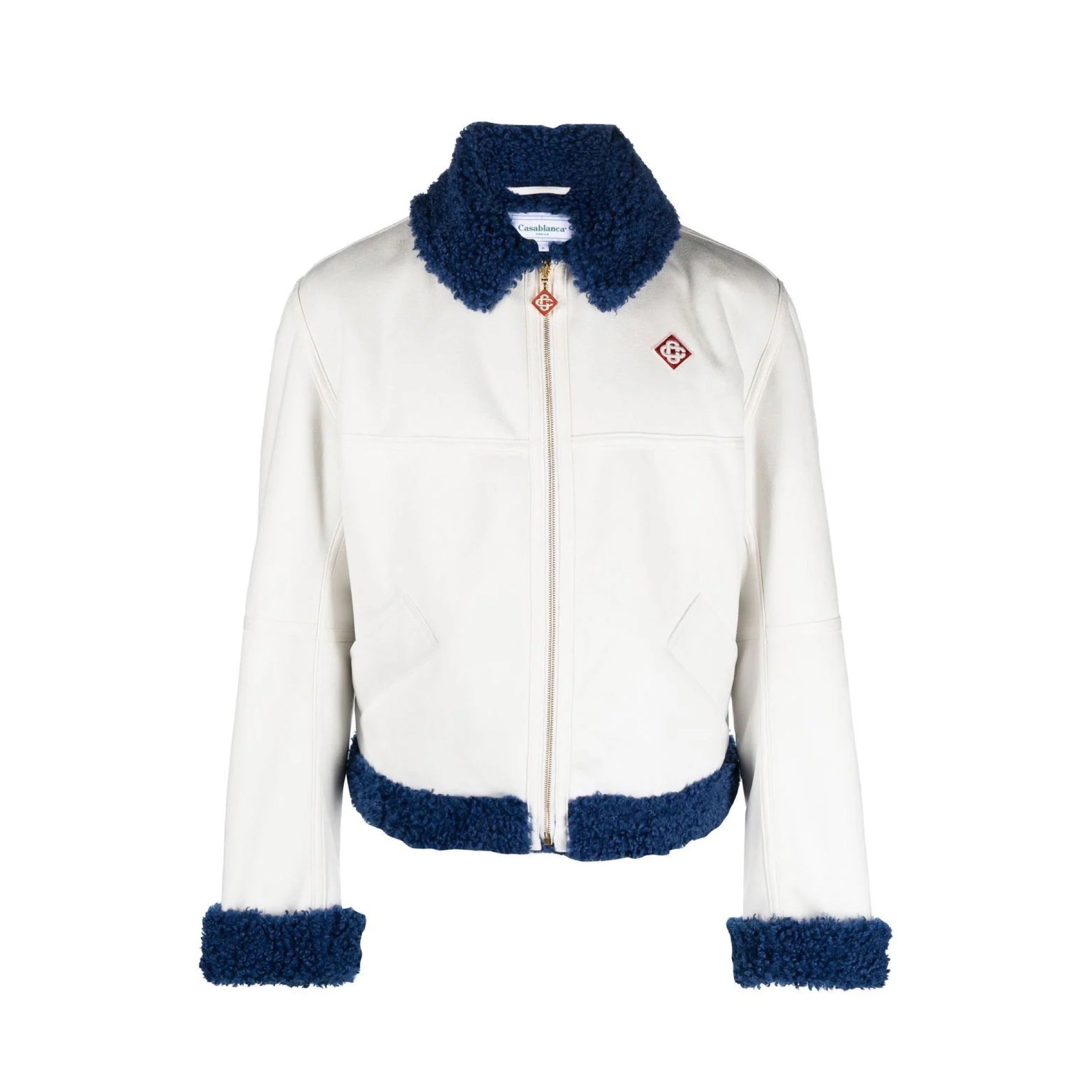 CASABLANCA CONTRAST-TRIM AVIATOR JACKET