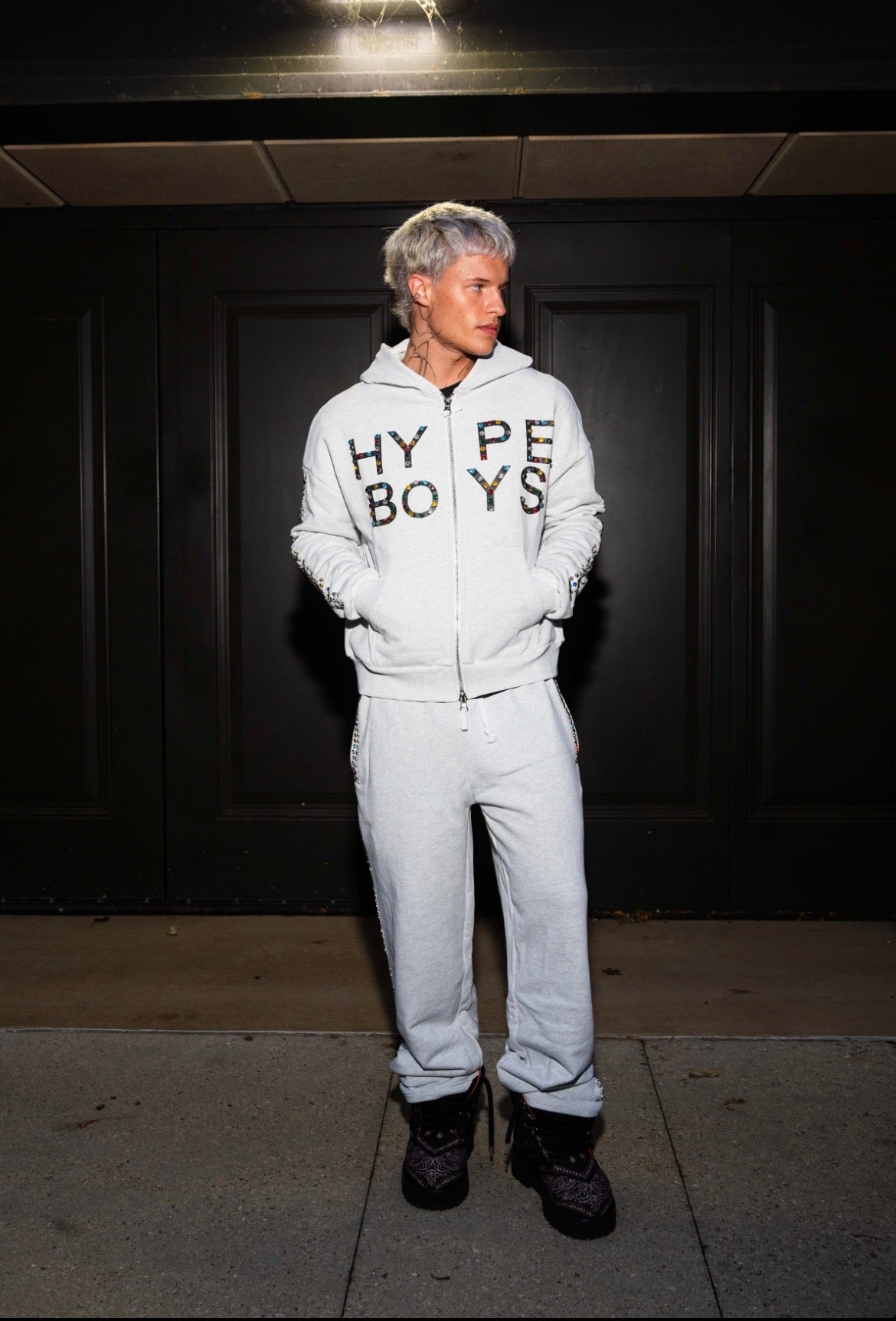 HYPEBOYS DIAMOND STUDDED SWEATPANTS
