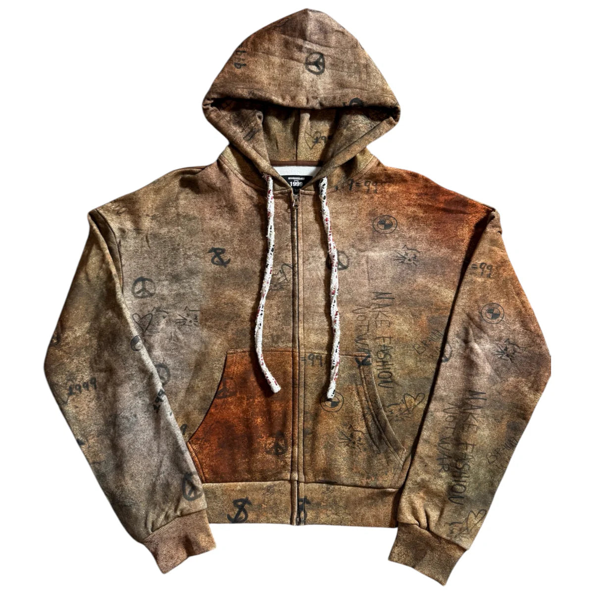 BRAINWASH Graffiti Hoodie Tweed