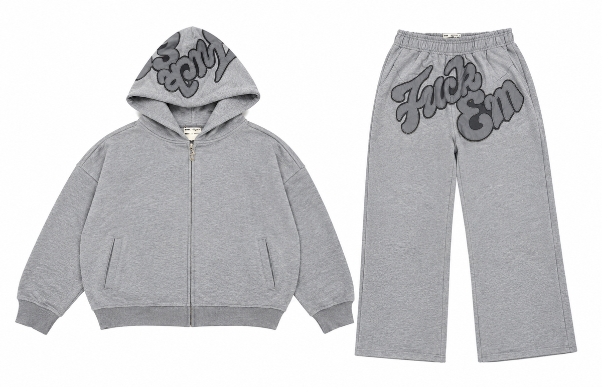 FUCK EM GREY SWEATSET