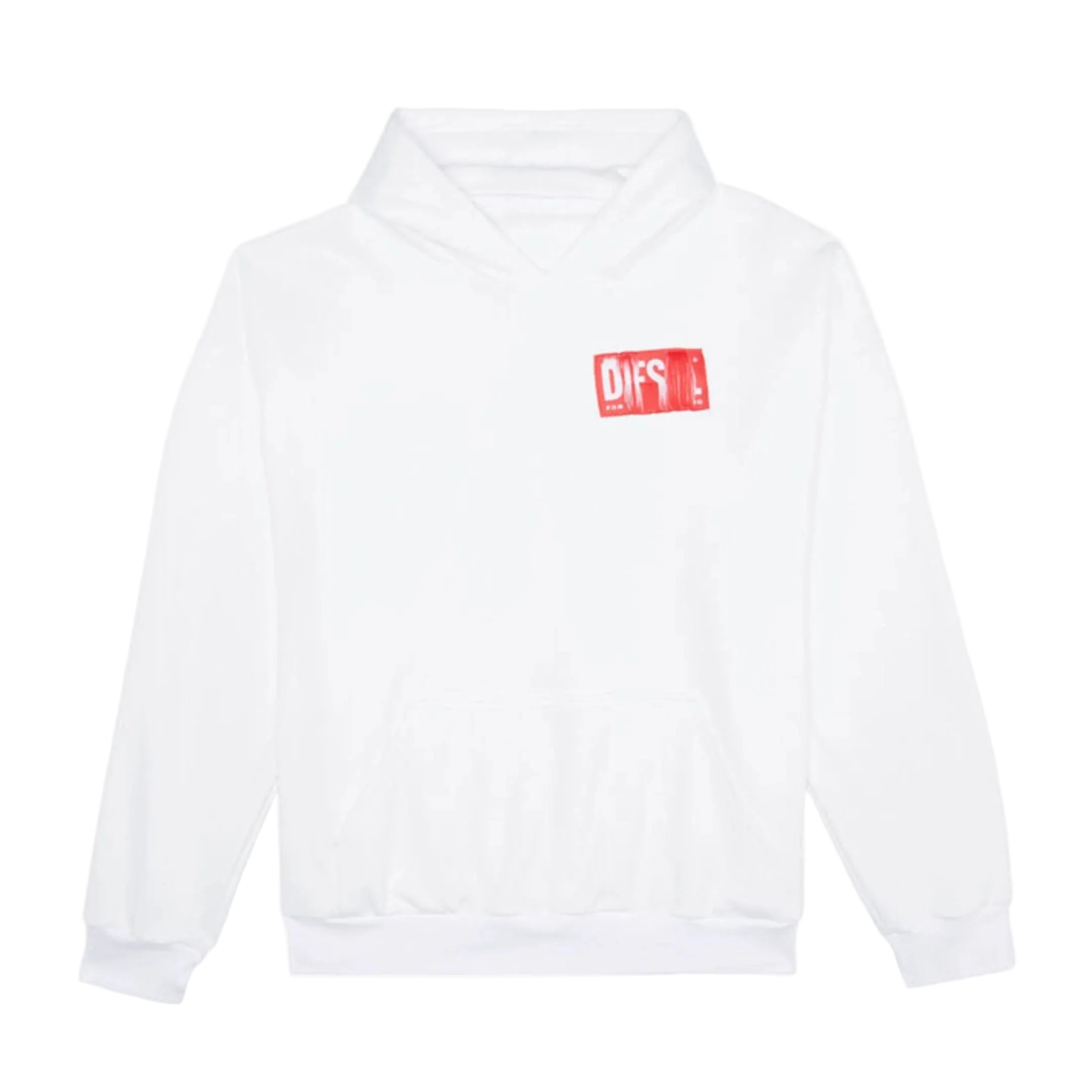 DIESEL S-Nlabel Hoodie Bright White