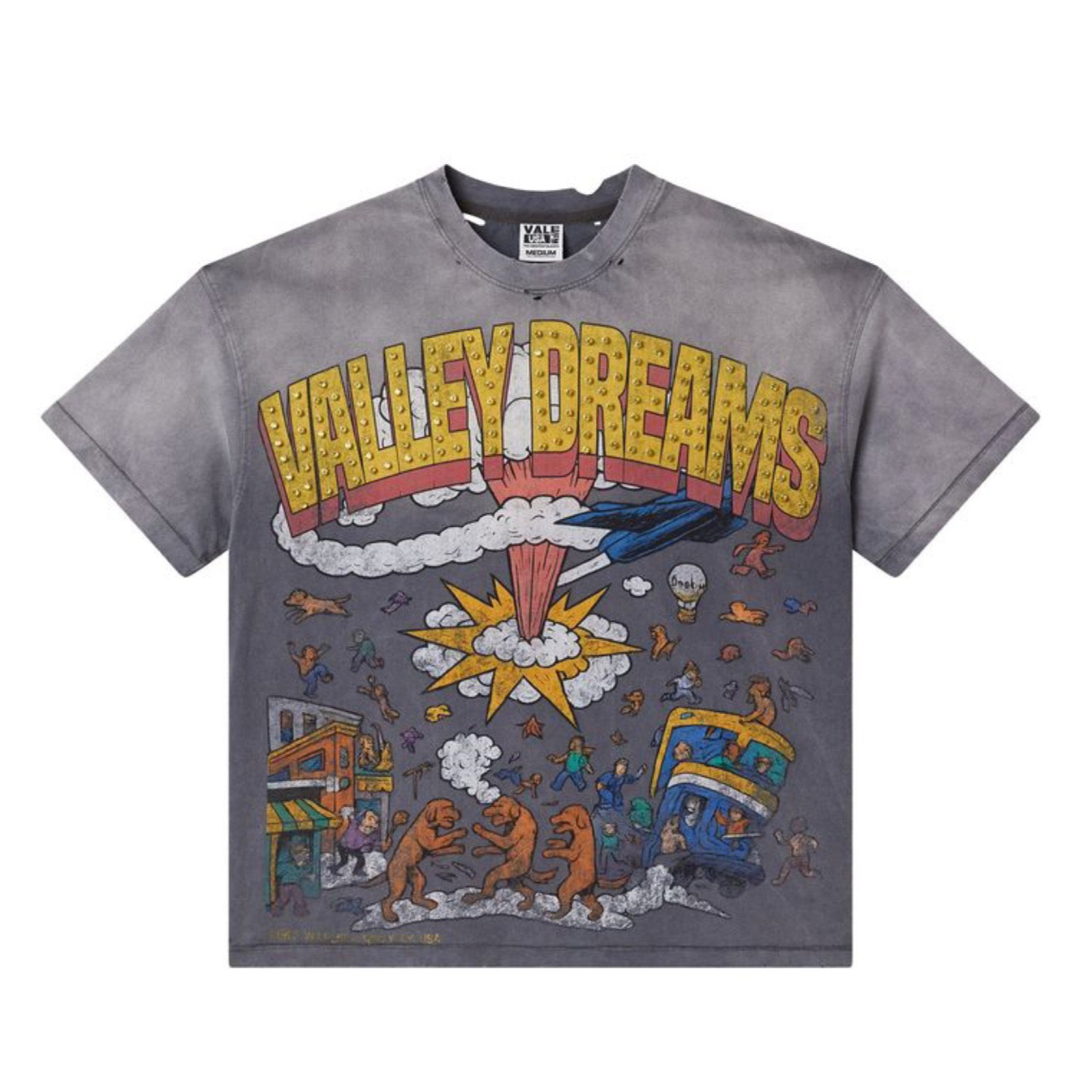 VALE FOREVER FADED CHAOS BLING TEE