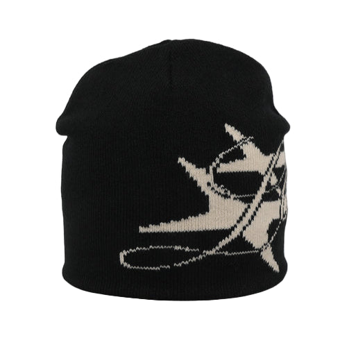 LOITER Hybrid Skull Knit Beanie Black