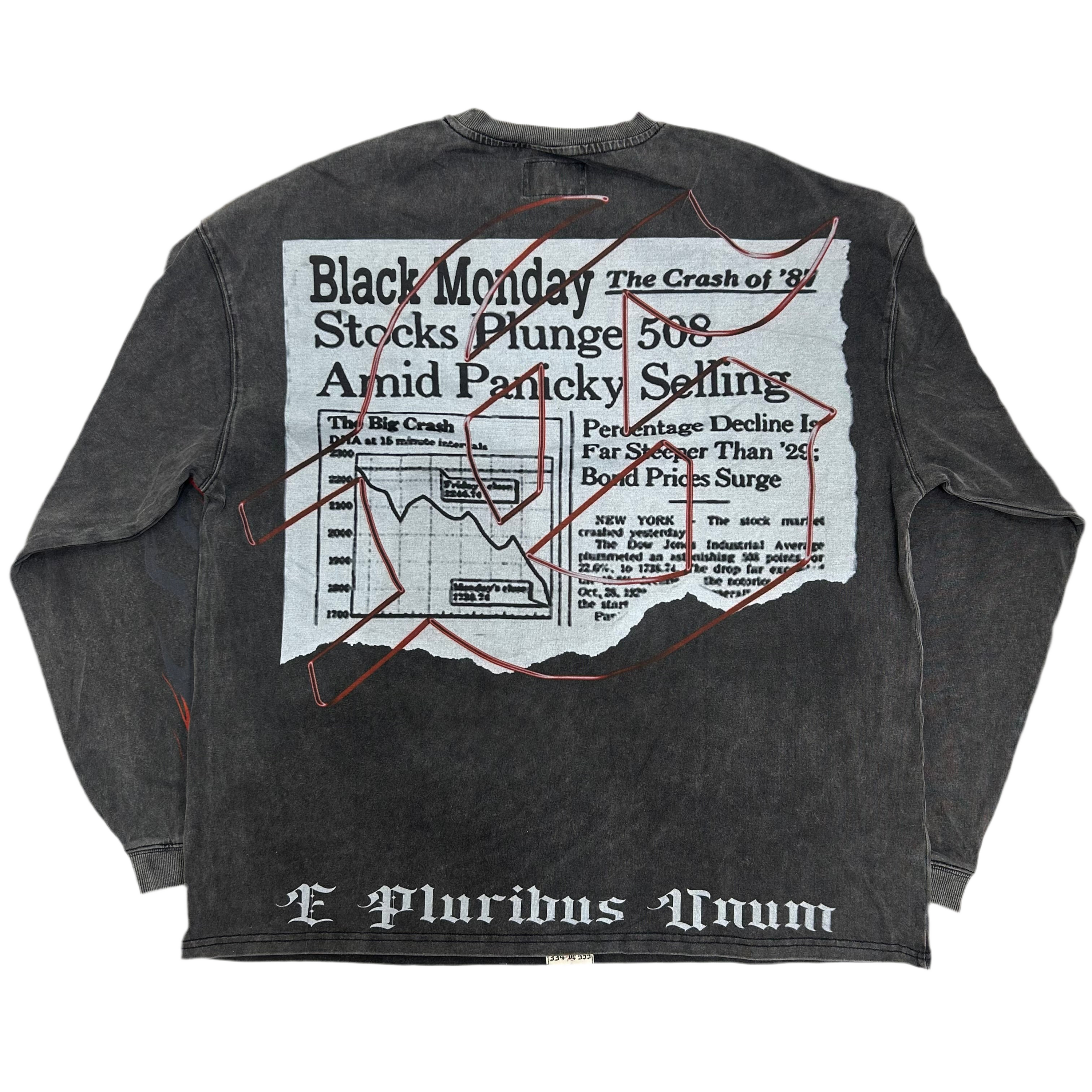 GODSPEED Newspaper LS T-Shirt Grey Wash