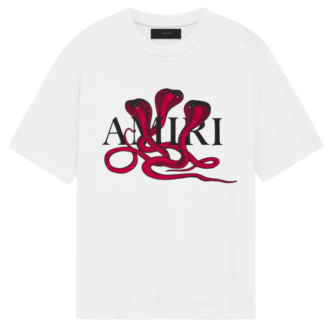 Amiri Snake Tee White Red