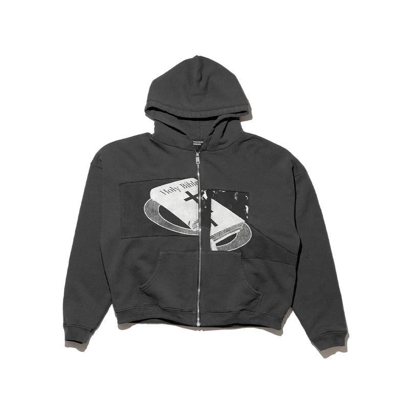 ENFANTS RICHES DÉPRIMÉS HOLY BIBLE "ASSEMBLAGE" BAGGY ZIP HOODIE