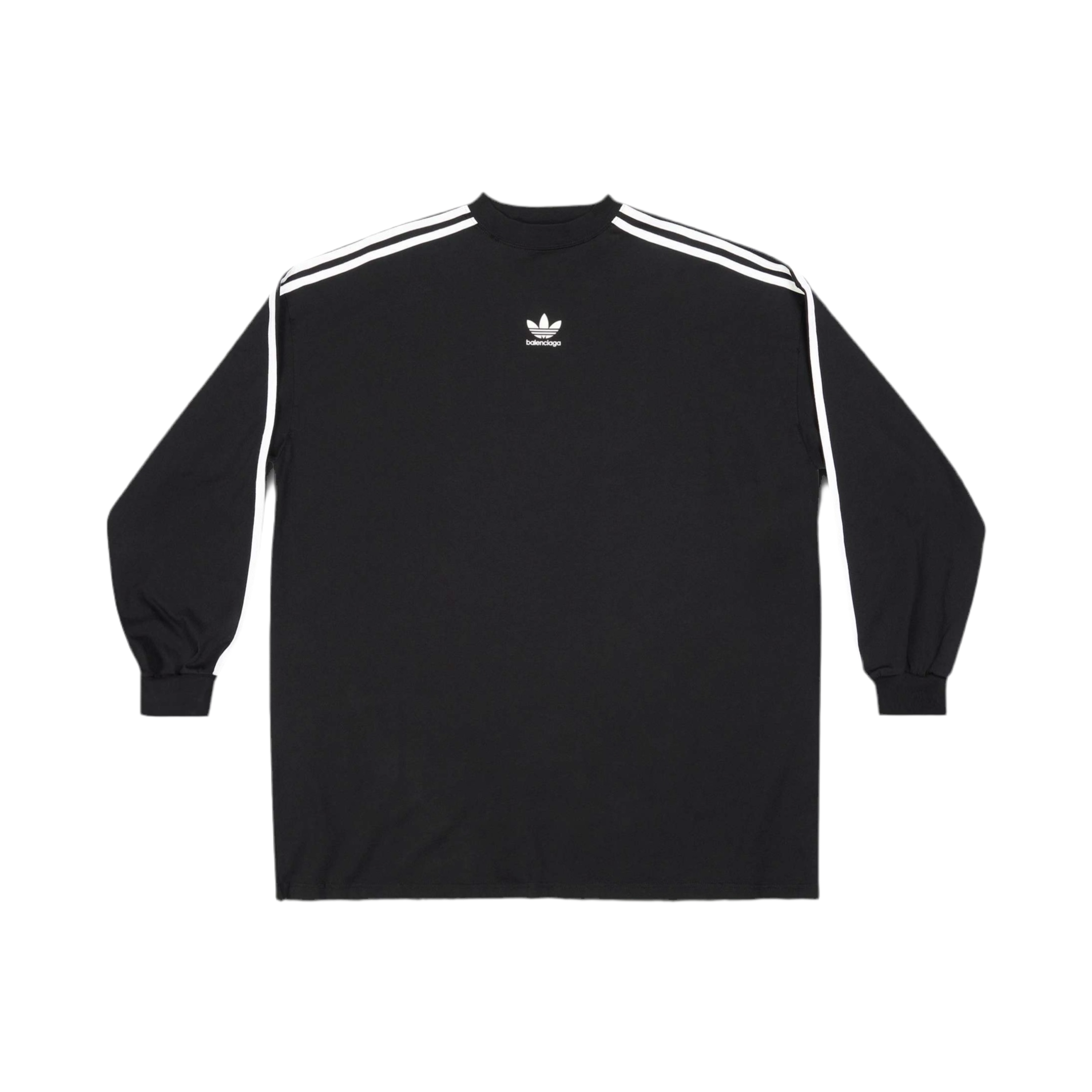 BALENCIAGA X Adidas| Oversized Striped Logo-Print Cotton Jersey T-Shirt