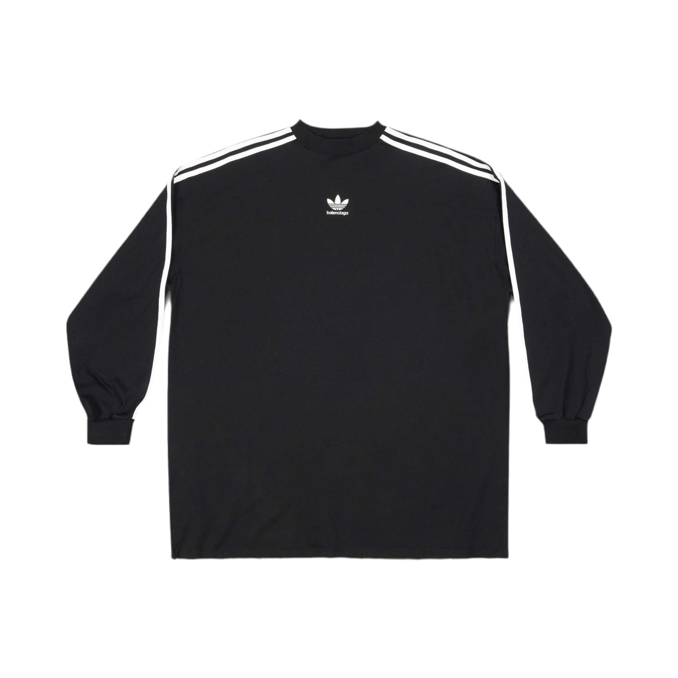 BALENCIAGA X Adidas Oversized Striped Logo-Print Cotton Jersey T-Shirt