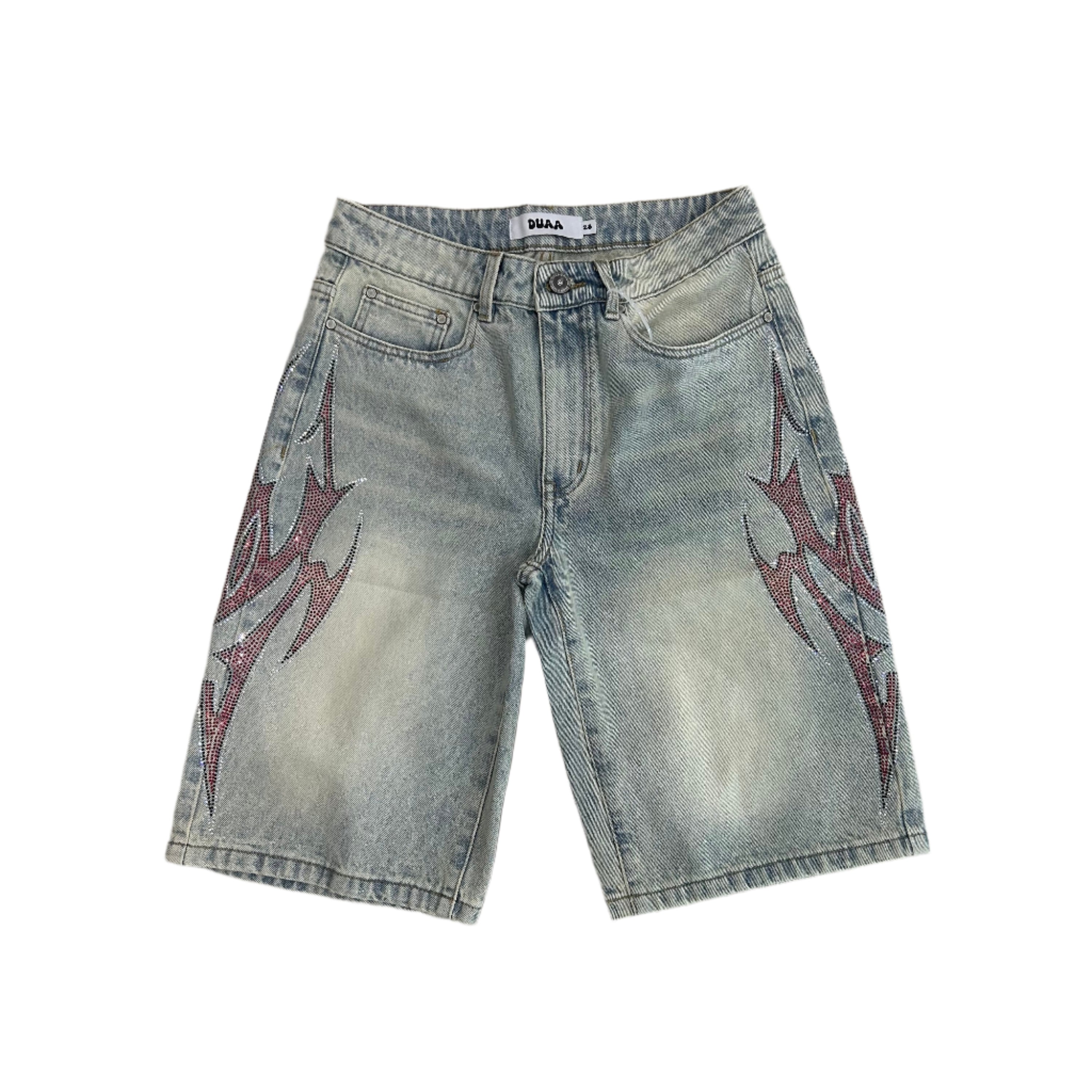 DUAA| ACCOMPLISHED TRIBAL STONE DENIM SHORT