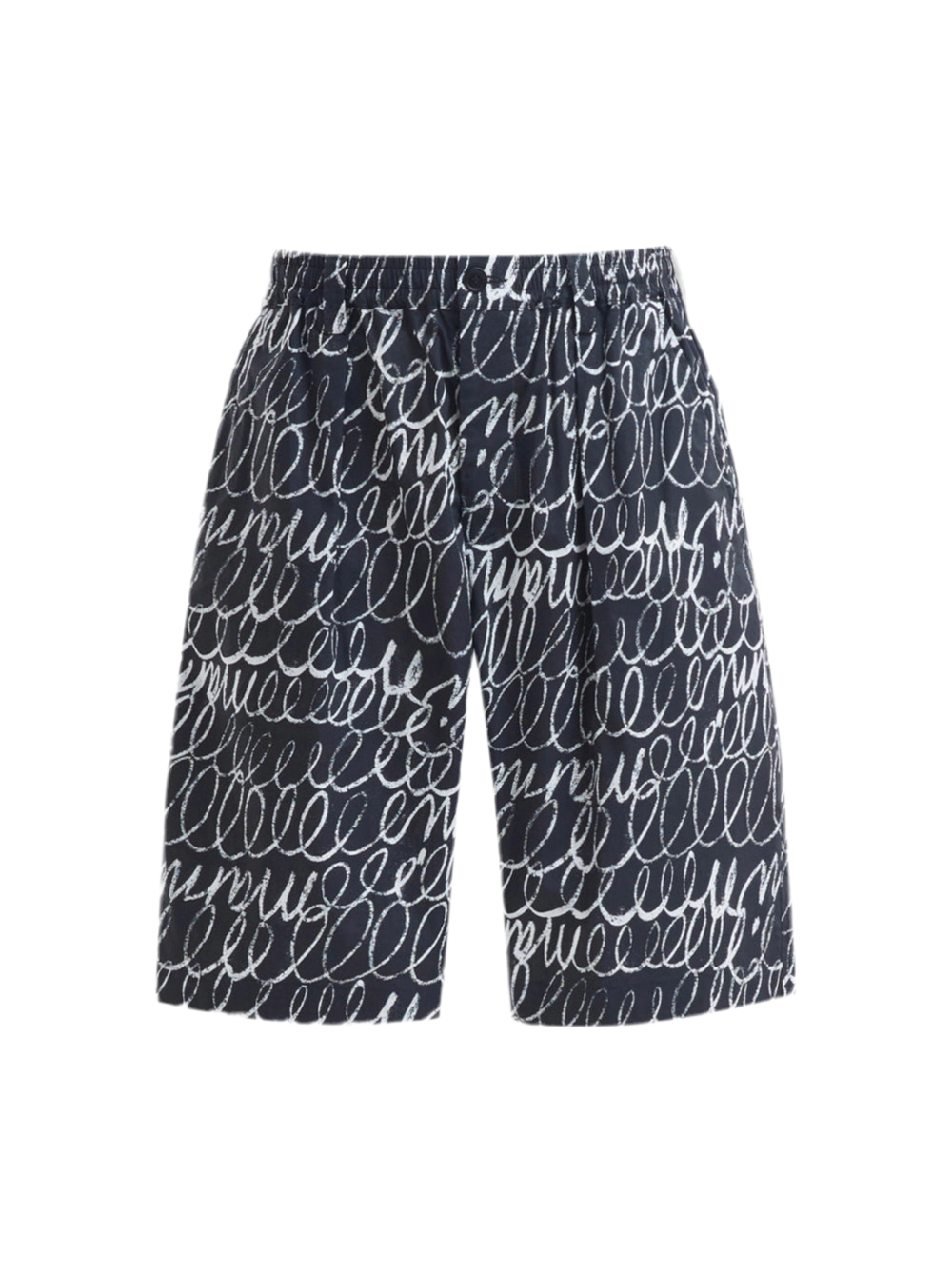 Marni Scribbled Poplin Shorts - Black