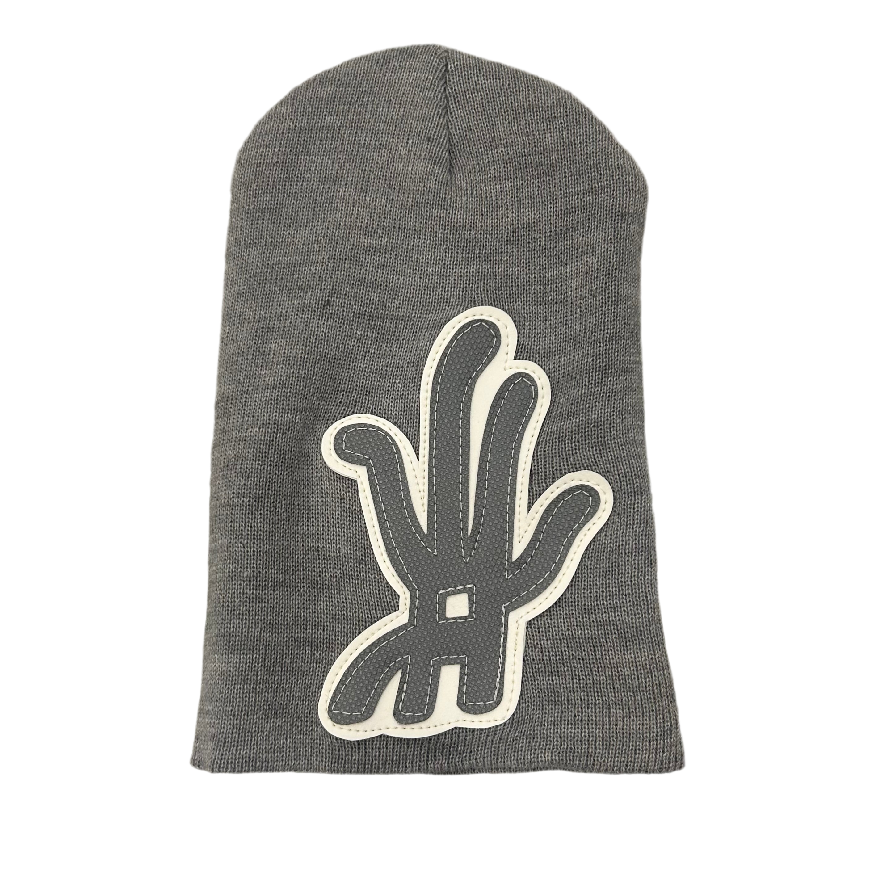 YKWYK LONG GREY BEANIE