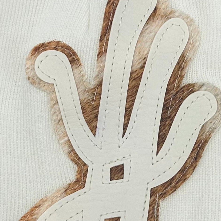 YKWYK WHITE & BROWN BEANIE