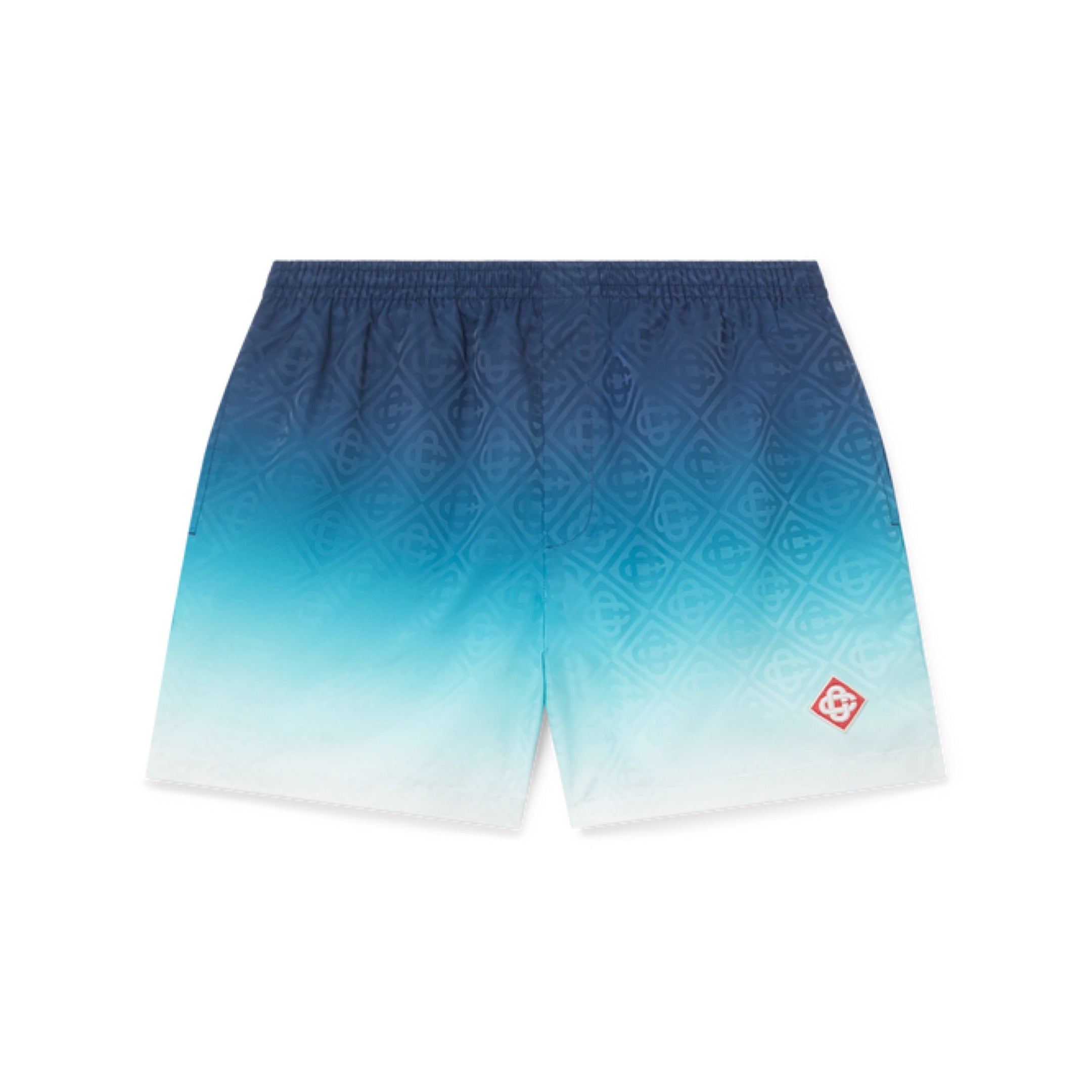 Casablanca GRADIENT FOOTBALL SHORTS WHITE & BLUE