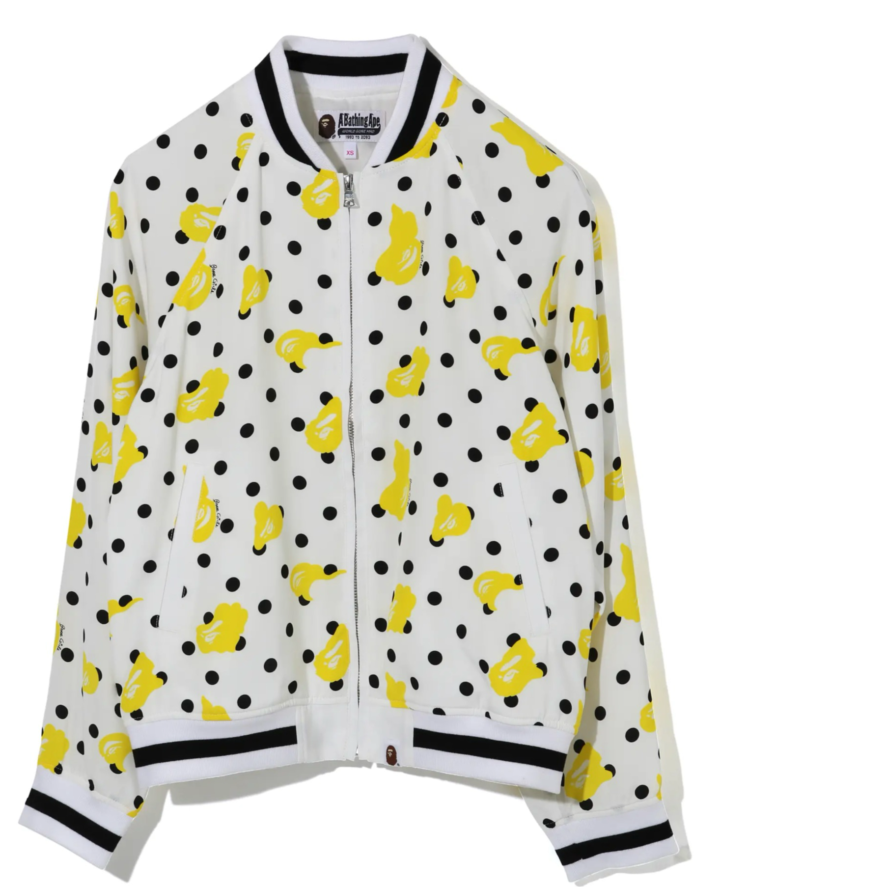 BAPE DOT JACKET YELLOW WHITE BLACK