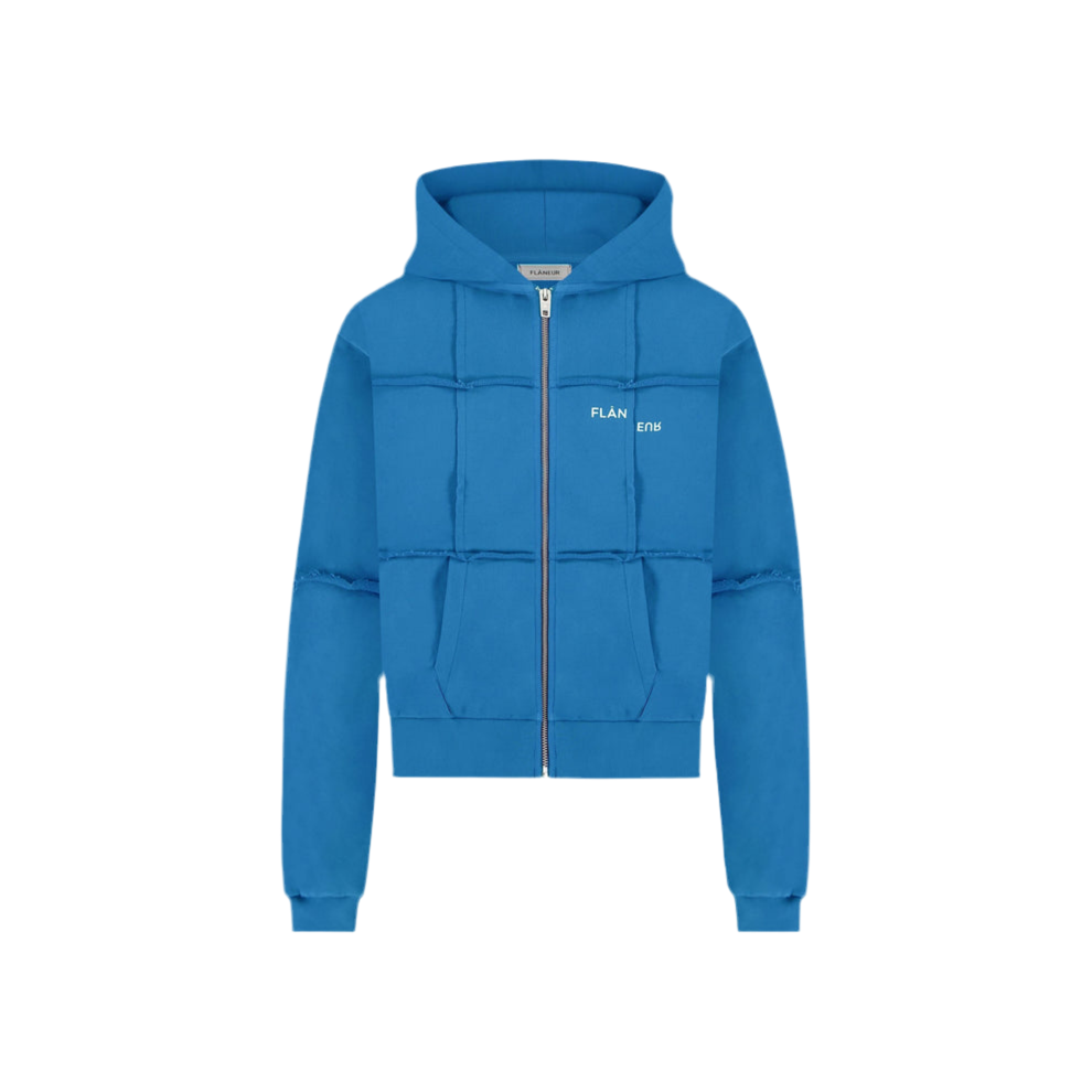 FLÂNEUR CUT & SEW HOODIE COBALT BLUE