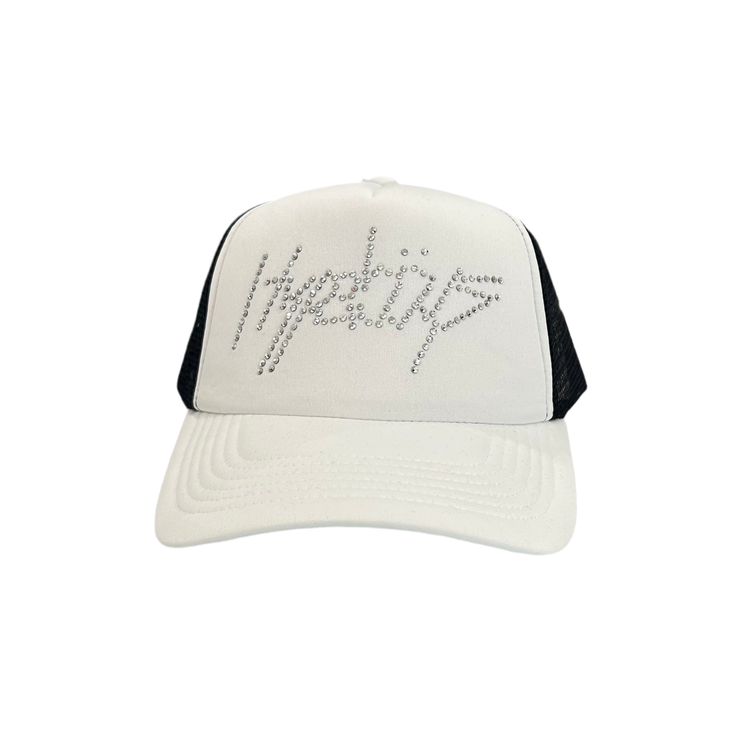 HYPEBOYS RHINESTONE CAP BLACK & WHITE