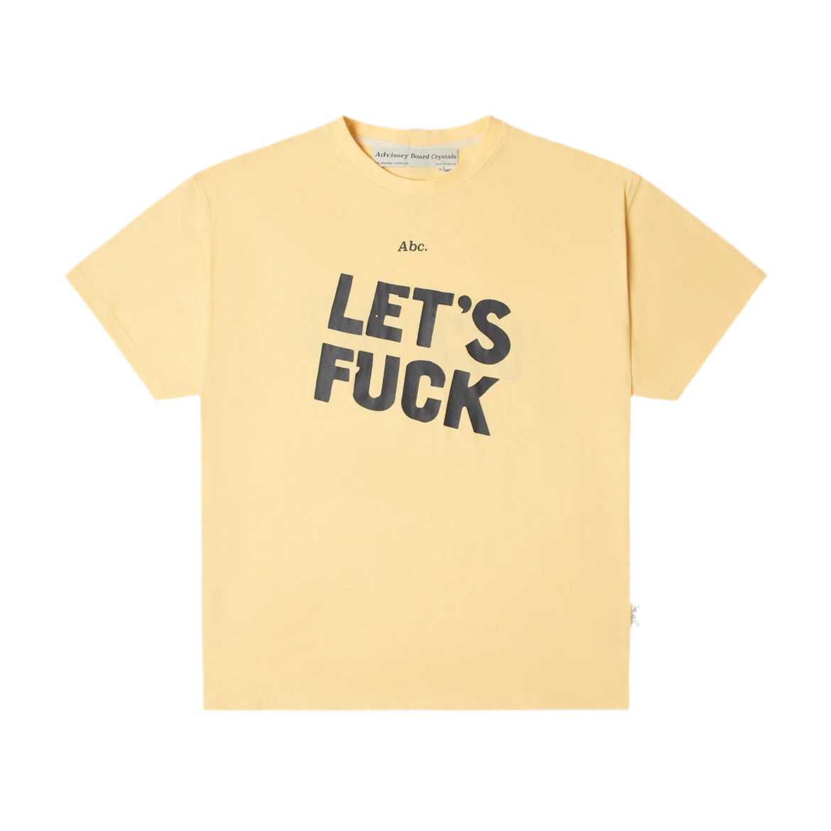 Abc. LETS FCK SHORT SLEEVE TEE YELLOW