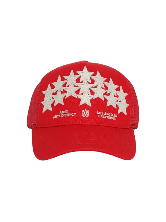 AMIRI Stars Trucker Hat Red